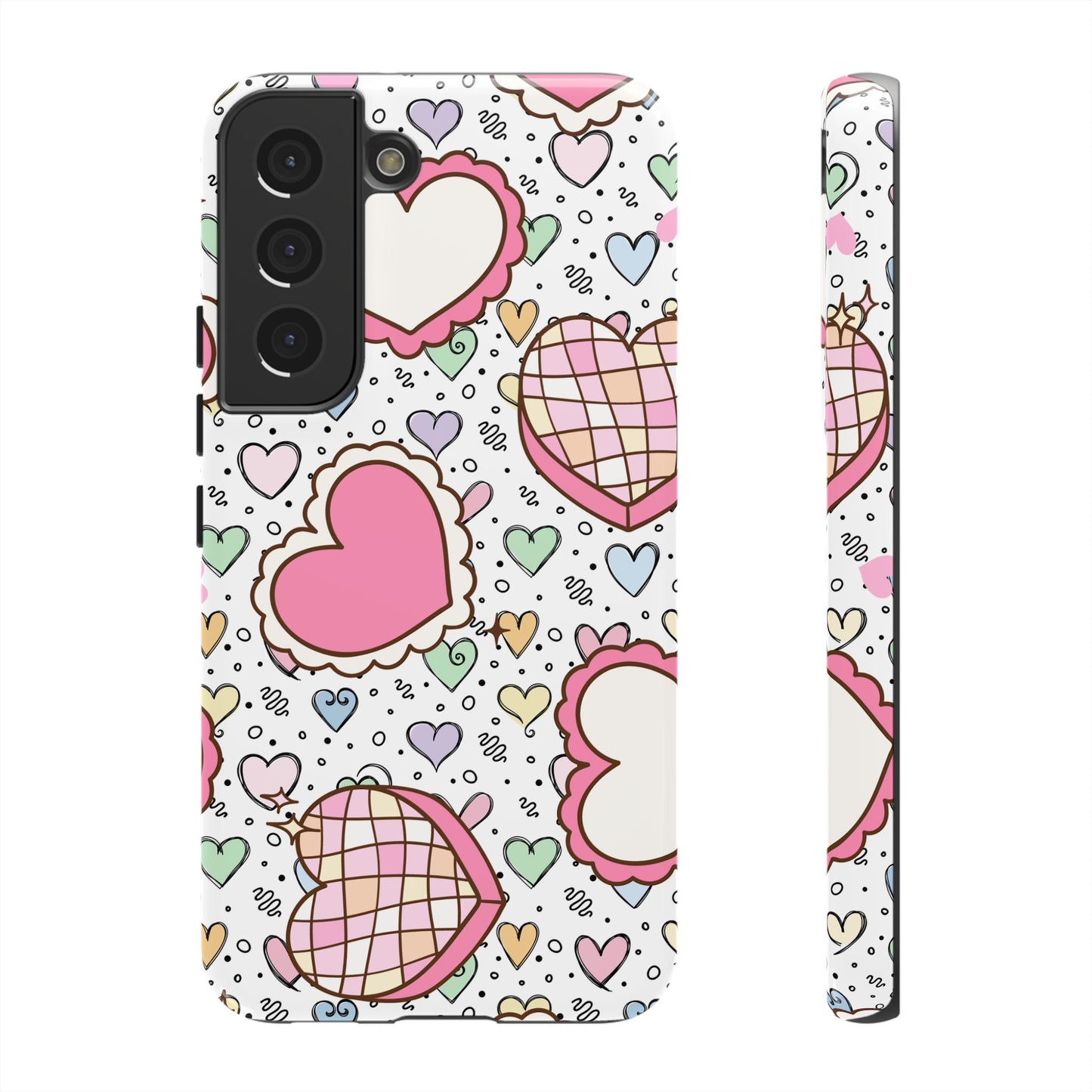 Cute Heart Pattern Phone Case - Tough Cases for Valentine's Day & Everyday Use