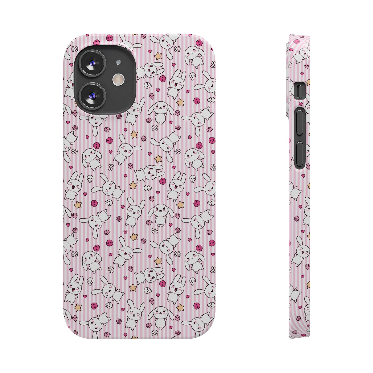 iPhone Cute Wallpaper Bunny Phone Case Kawaii Design, Slim Fit, Gifts for Animal Lovers, Phone Accessories, Cute Cell Phone Cover, Pastel Aesthetic