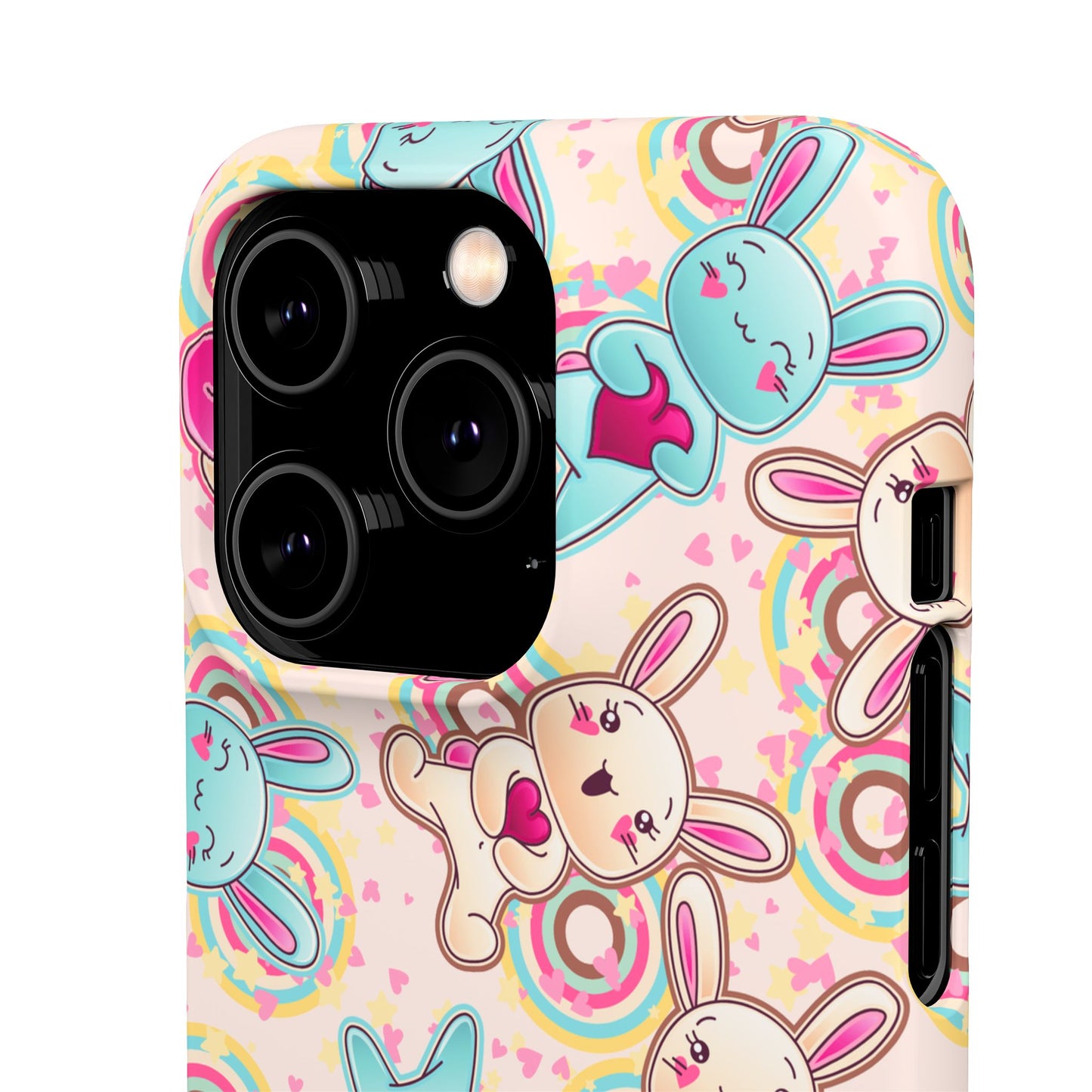 Colorful Bunny Snap Case for iPhone | Cute Bunny Phone Cover
