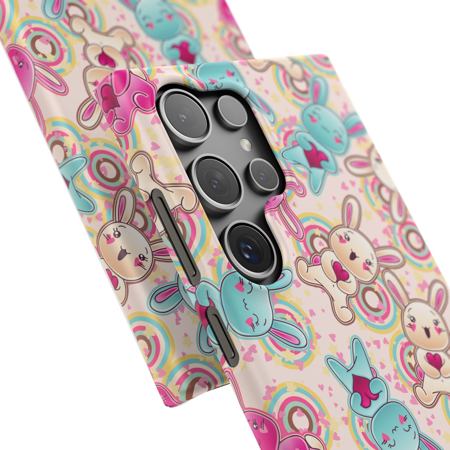 Colorful Bunny Snap Case for iPhone | Cute Bunny Phone Cover