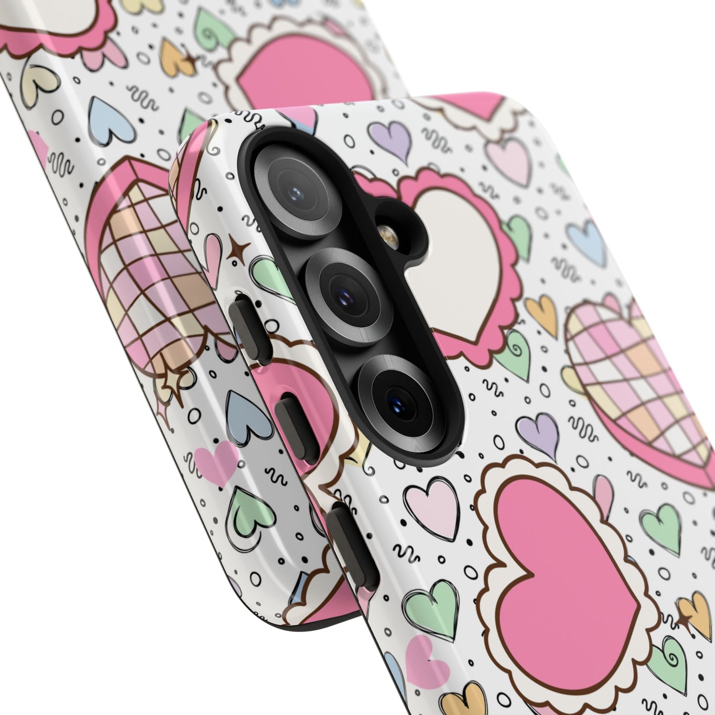 Cute Heart Pattern Phone Case - Tough Cases for Valentine's Day & Everyday Use