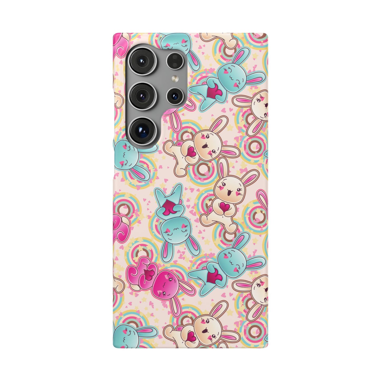 Colorful Bunny Snap Case for iPhone | Cute Bunny Phone Cover