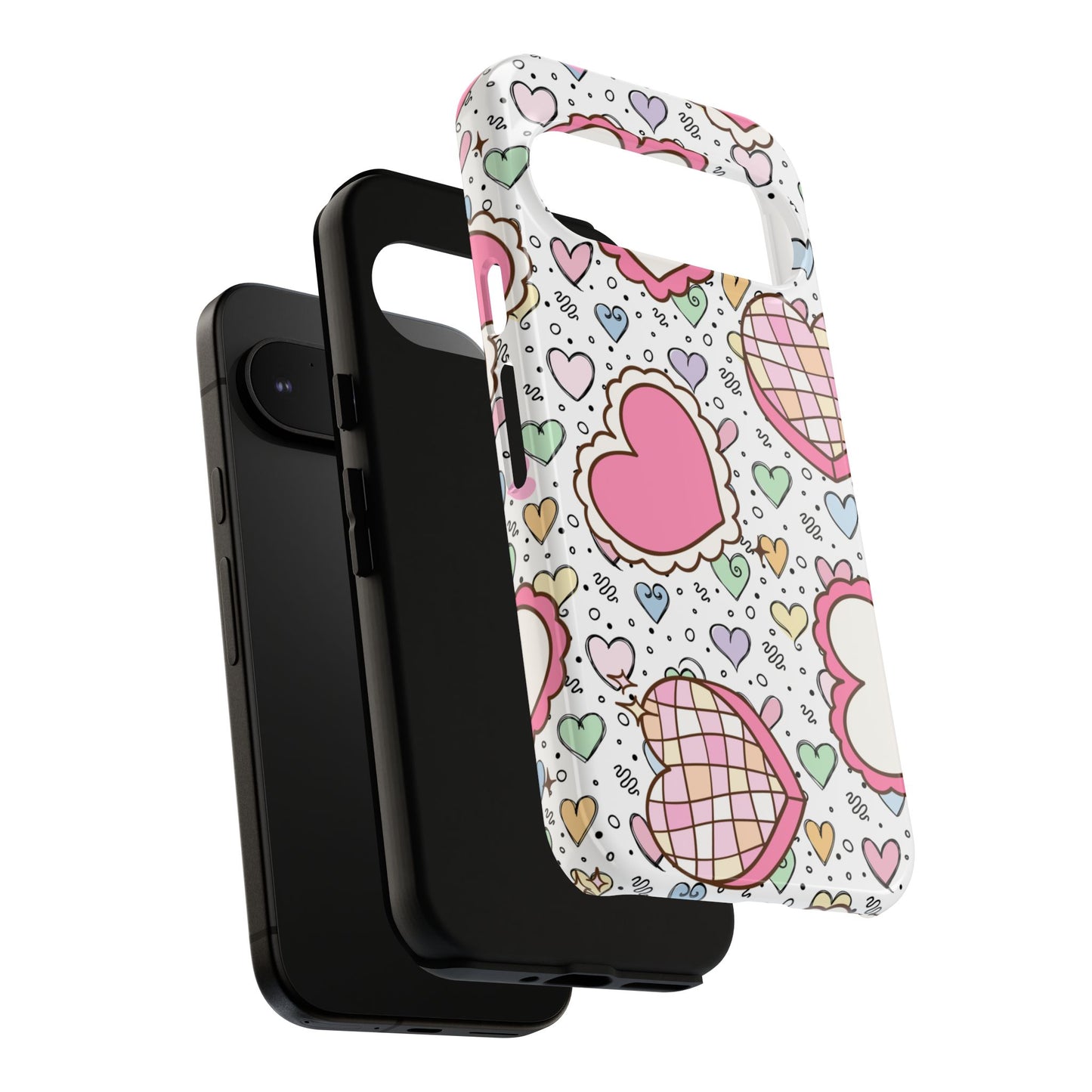 Cute Heart Pattern Phone Case - Tough Cases for Valentine's Day & Everyday Use