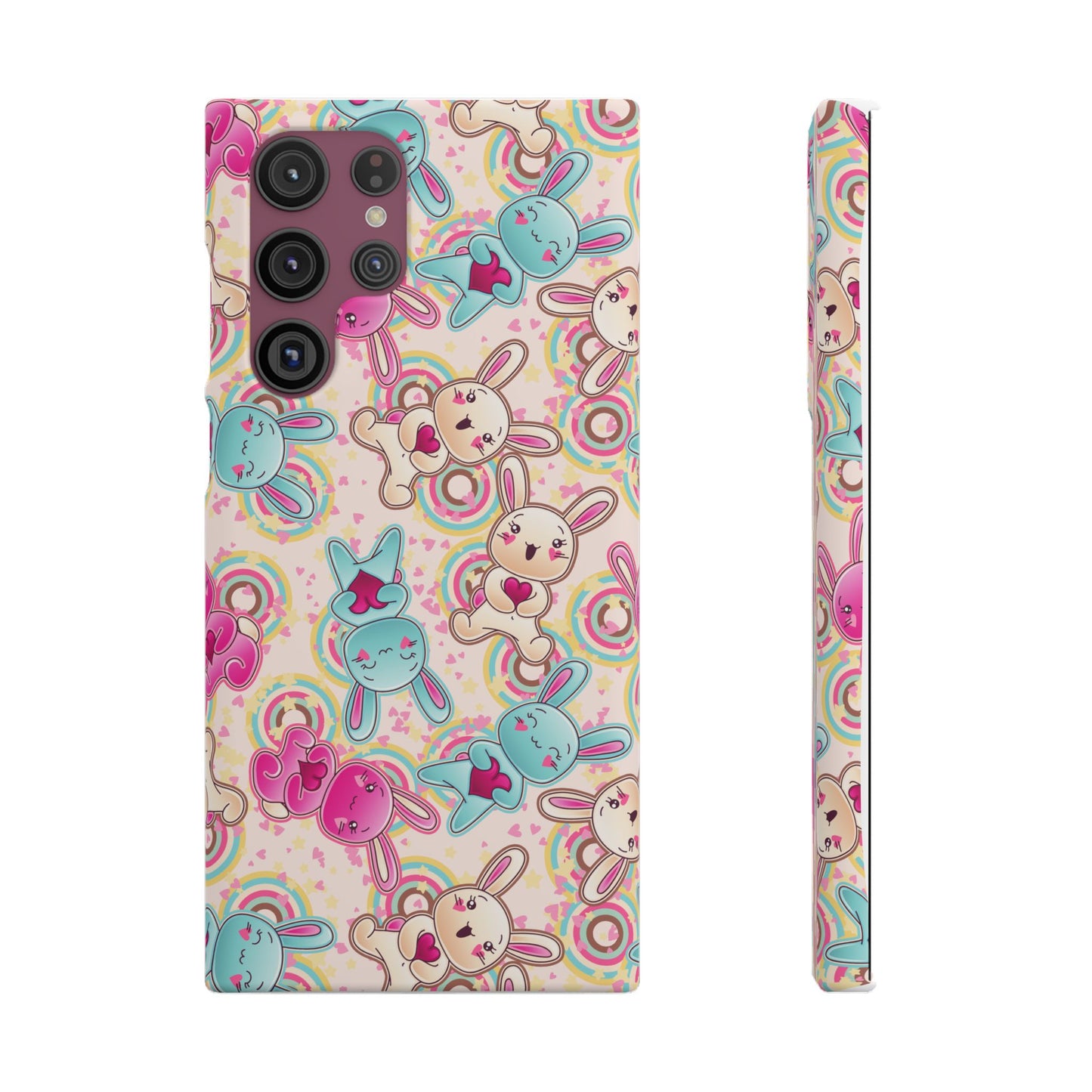 Colorful Bunny Snap Case for iPhone | Cute Bunny Phone Cover