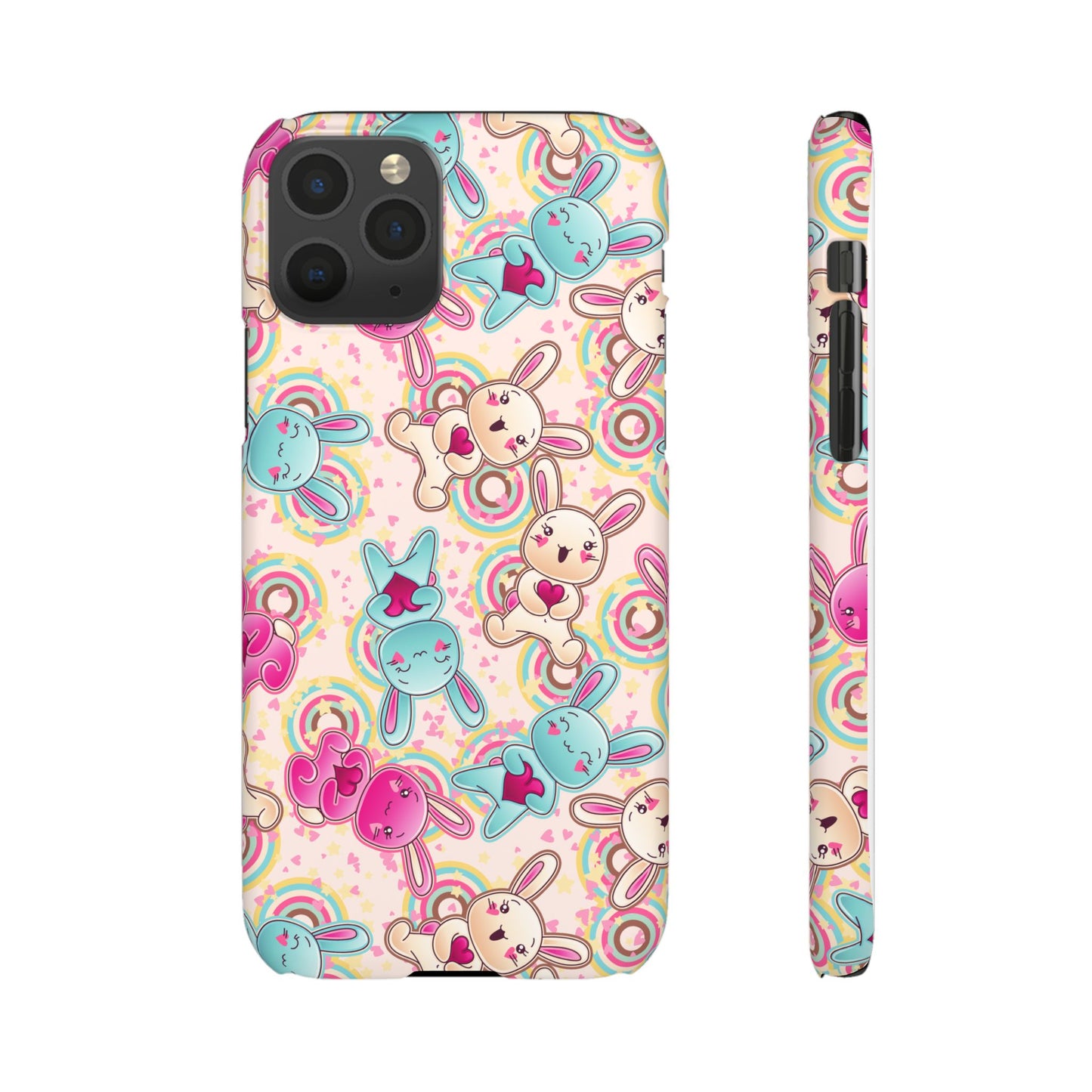 Colorful Bunny Snap Case for iPhone | Cute Bunny Phone Cover