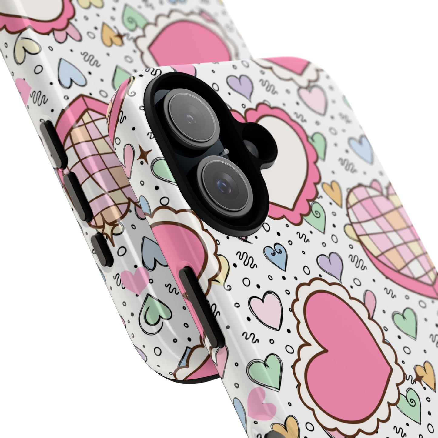 Cute Heart Pattern Phone Case - Tough Cases for Valentine's Day & Everyday Use