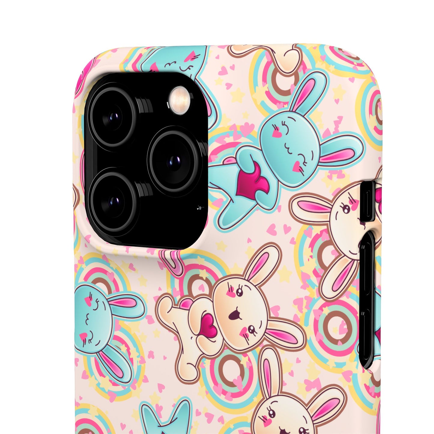 Colorful Bunny Snap Case for iPhone | Cute Bunny Phone Cover