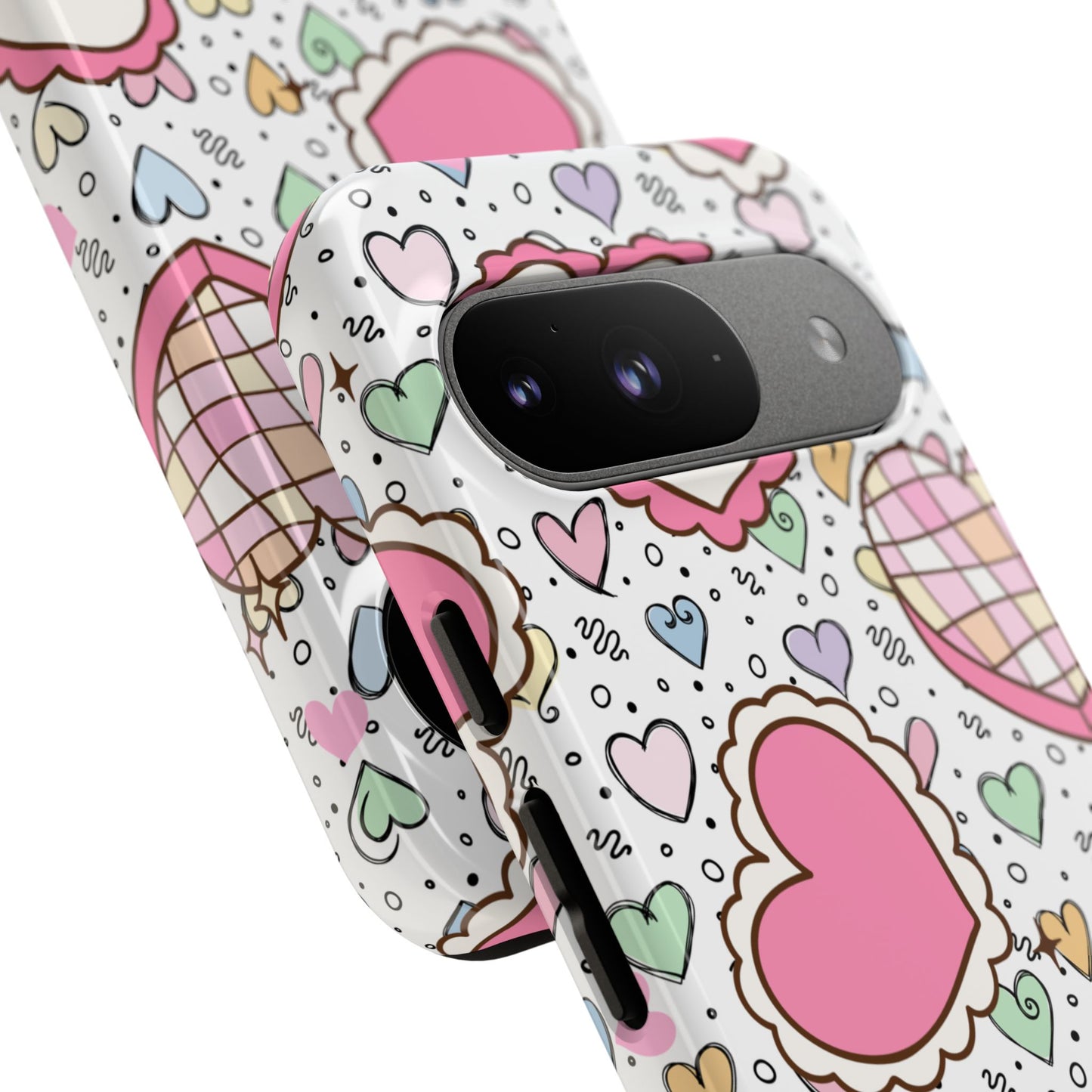 Cute Heart Pattern Phone Case - Tough Cases for Valentine's Day & Everyday Use