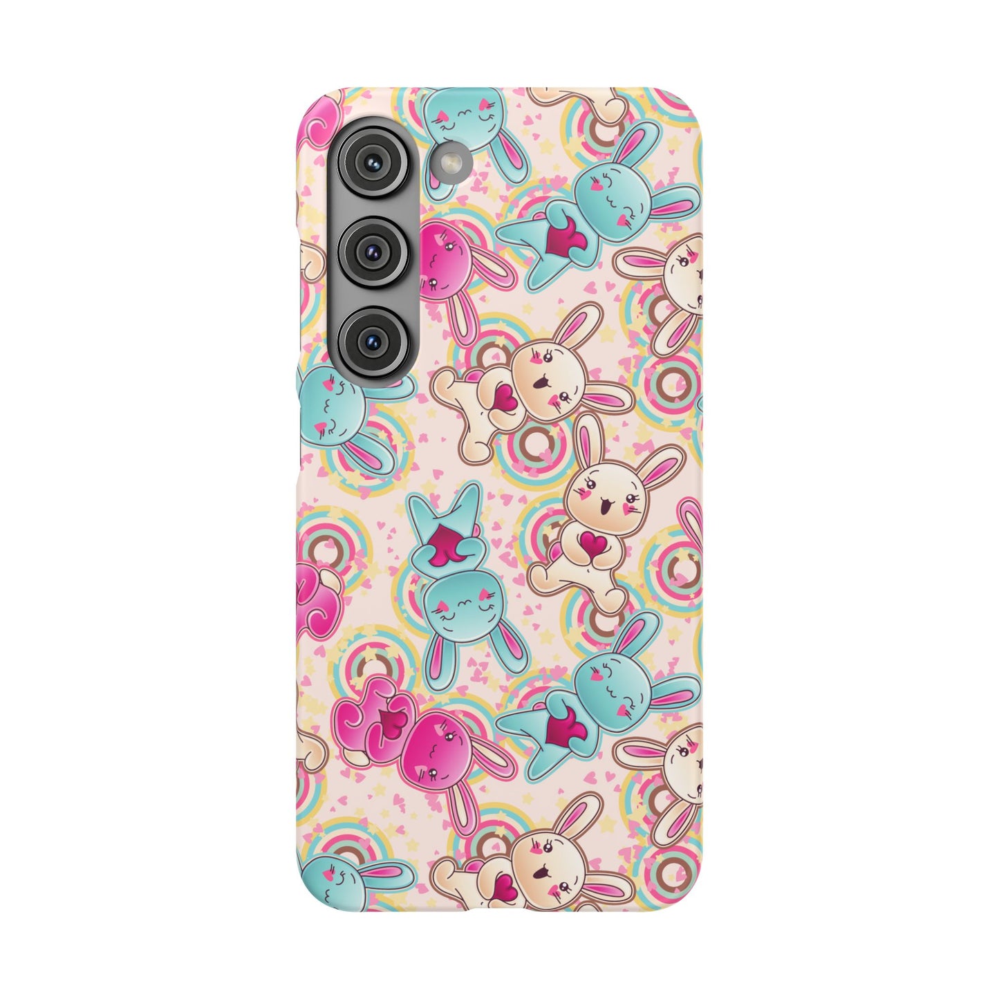 Colorful Bunny Snap Case for iPhone | Cute Bunny Phone Cover