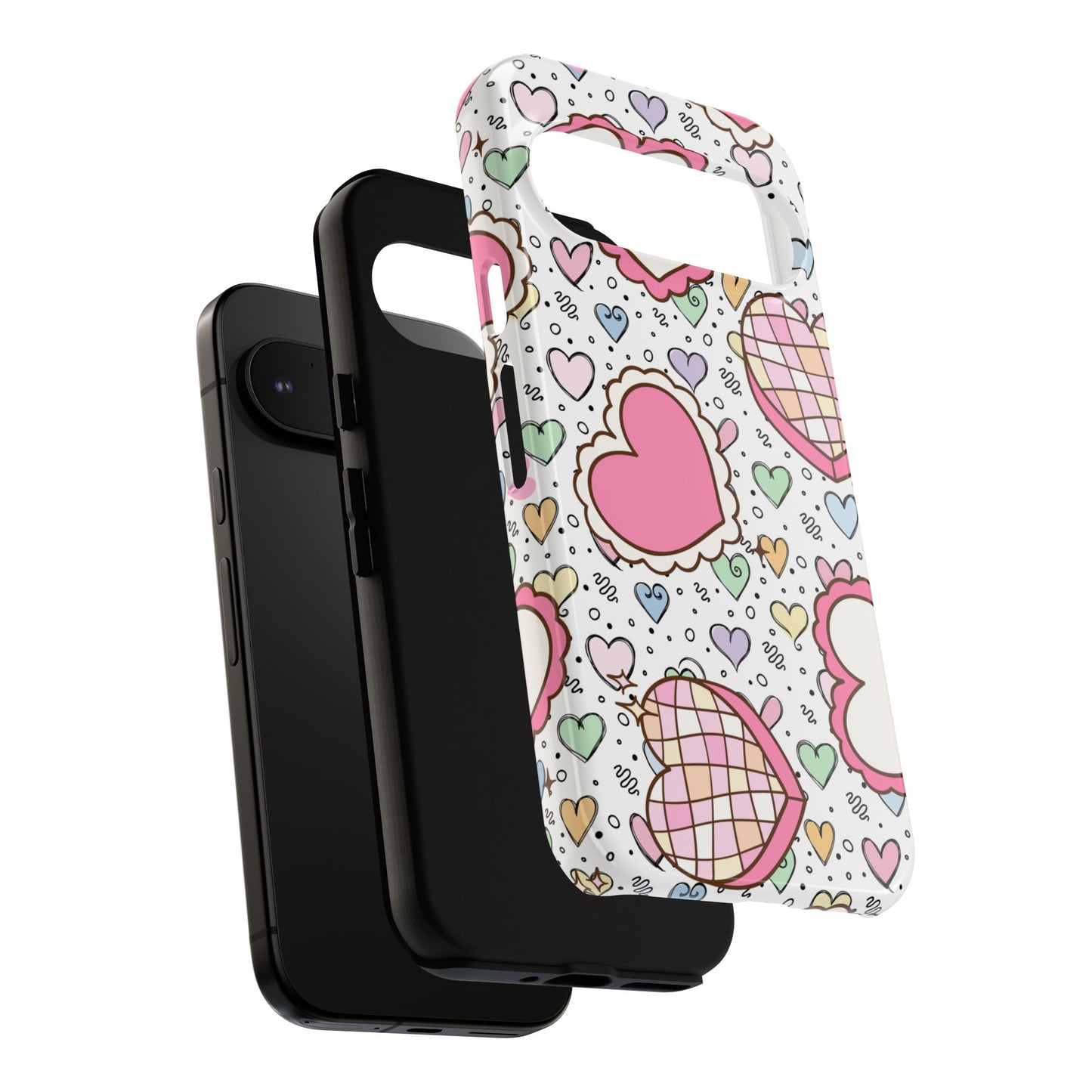 Cute Heart Pattern Phone Case - Tough Cases for Valentine's Day & Everyday Use