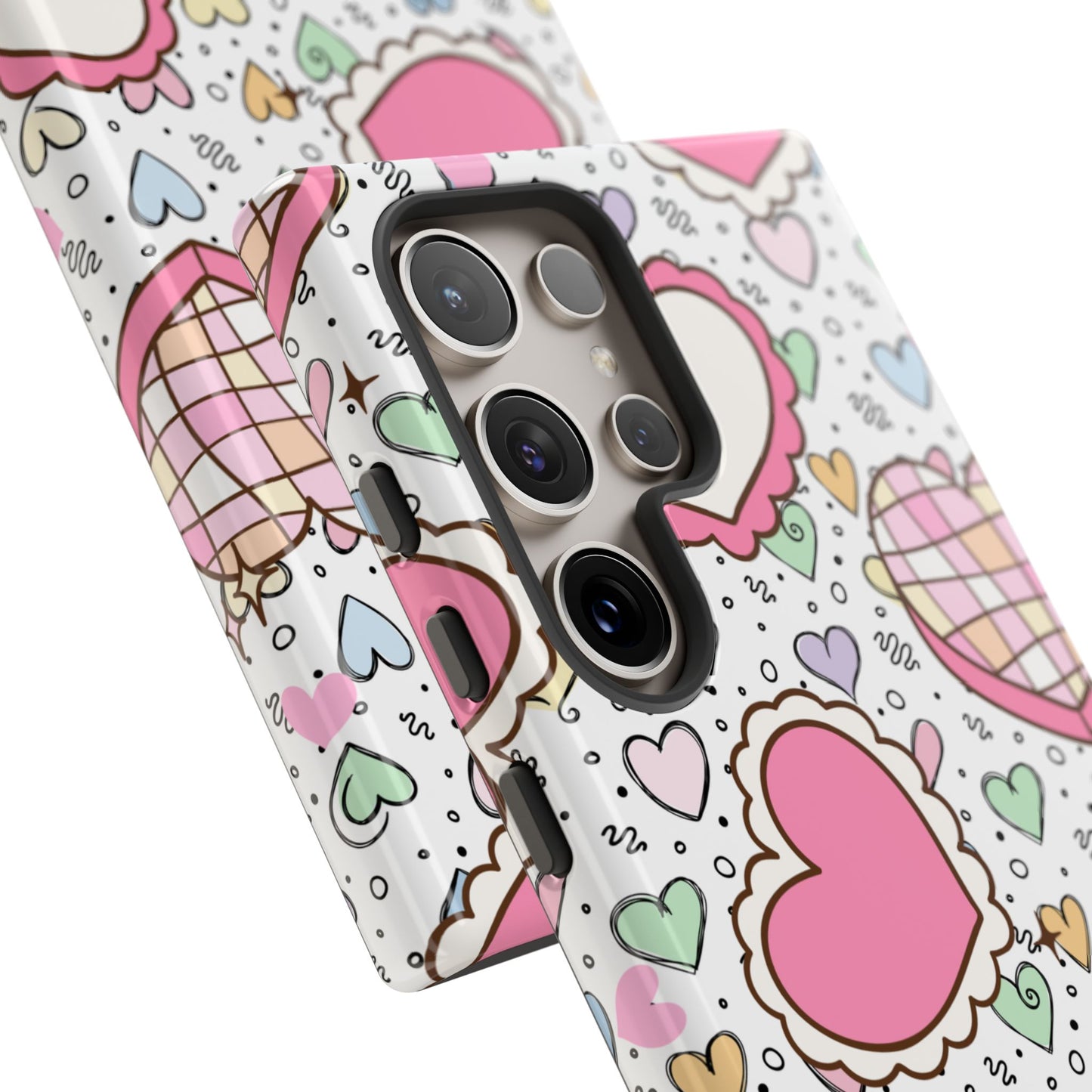 Cute Heart Pattern Phone Case - Tough Cases for Valentine's Day & Everyday Use
