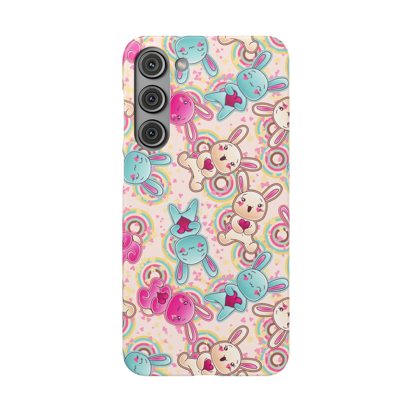 Colorful Bunny Snap Case for iPhone | Cute Bunny Phone Cover