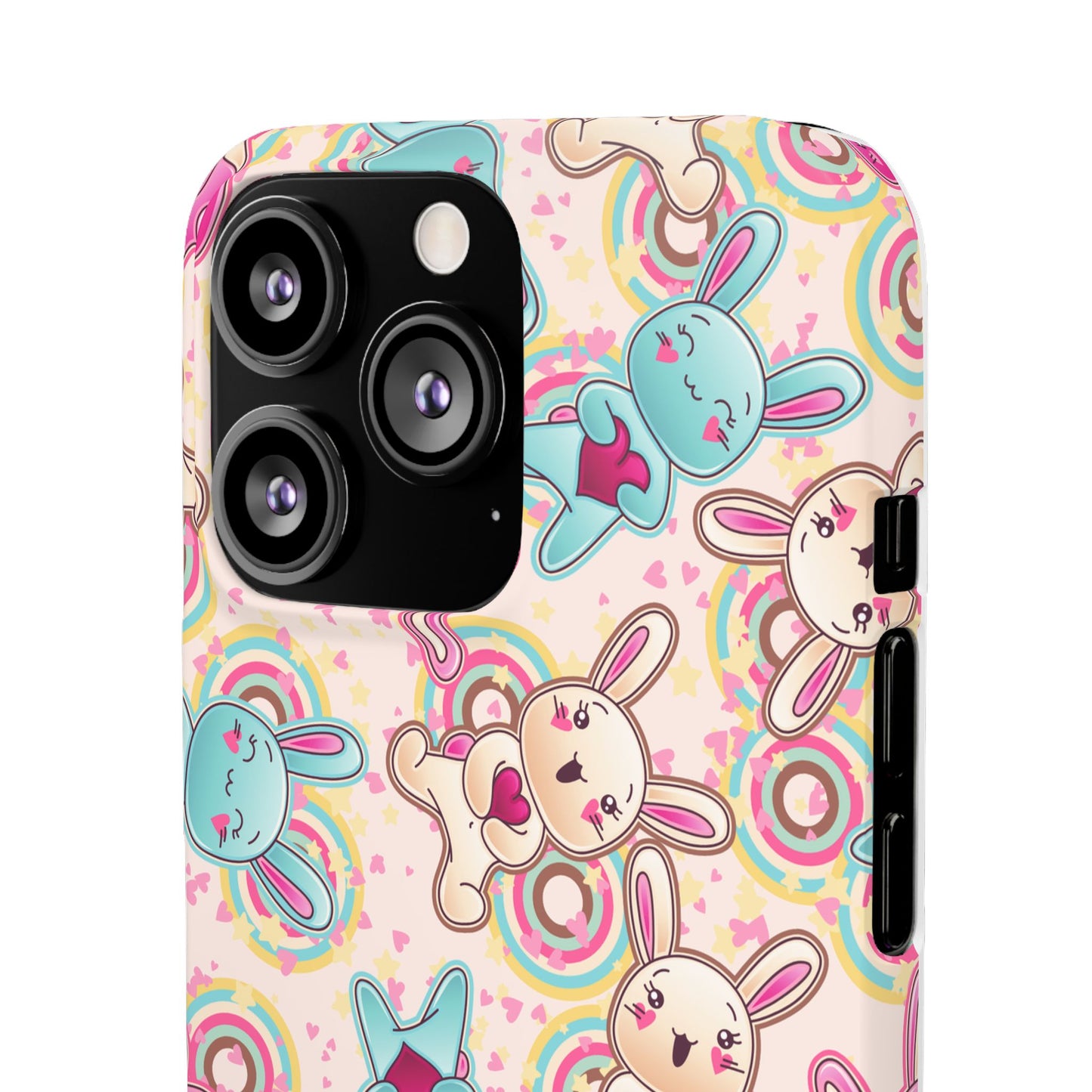 Colorful Bunny Snap Case for iPhone | Cute Bunny Phone Cover