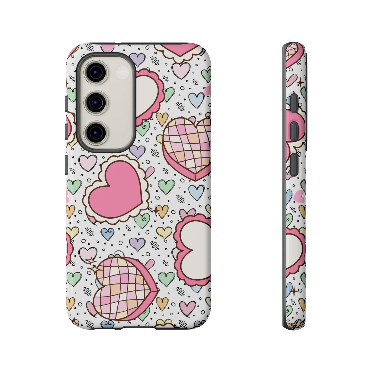 Cute Heart Pattern Phone Case - Tough Cases for Valentine's Day & Everyday Use