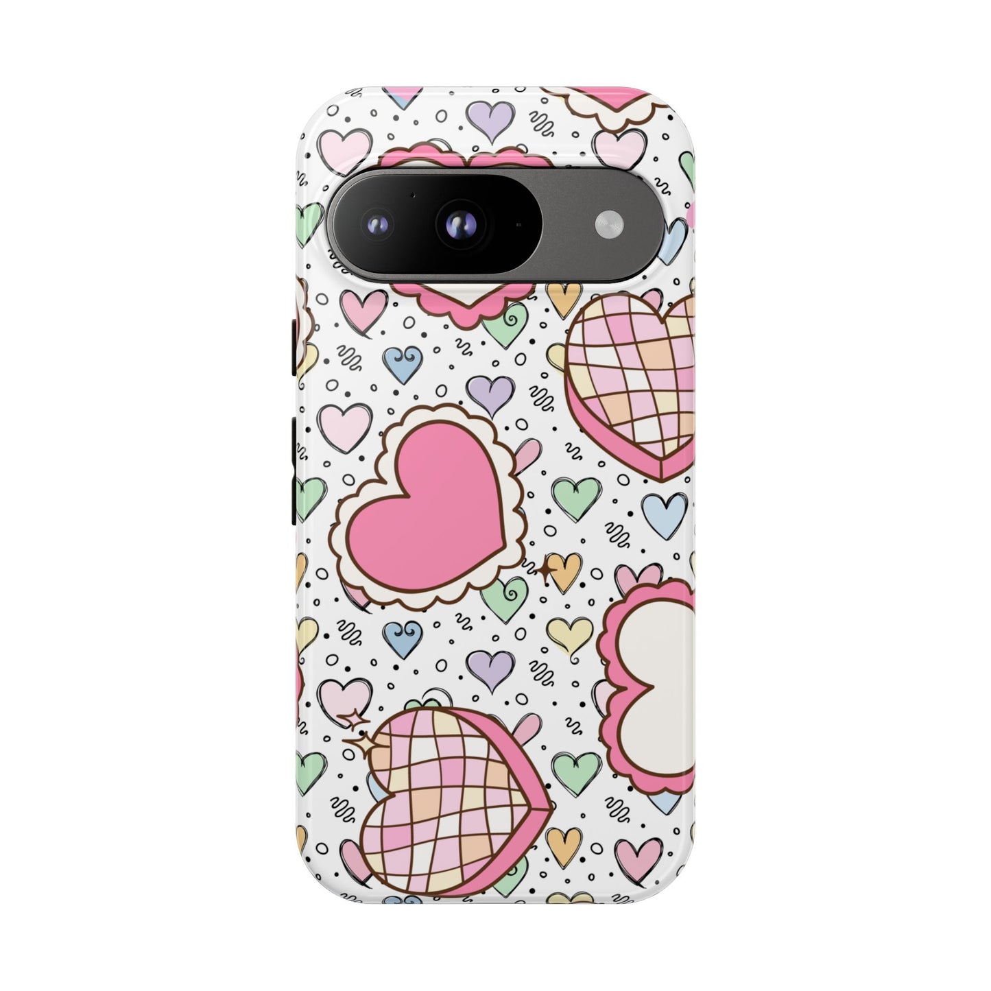 Cute Heart Pattern Phone Case - Tough Cases for Valentine's Day & Everyday Use