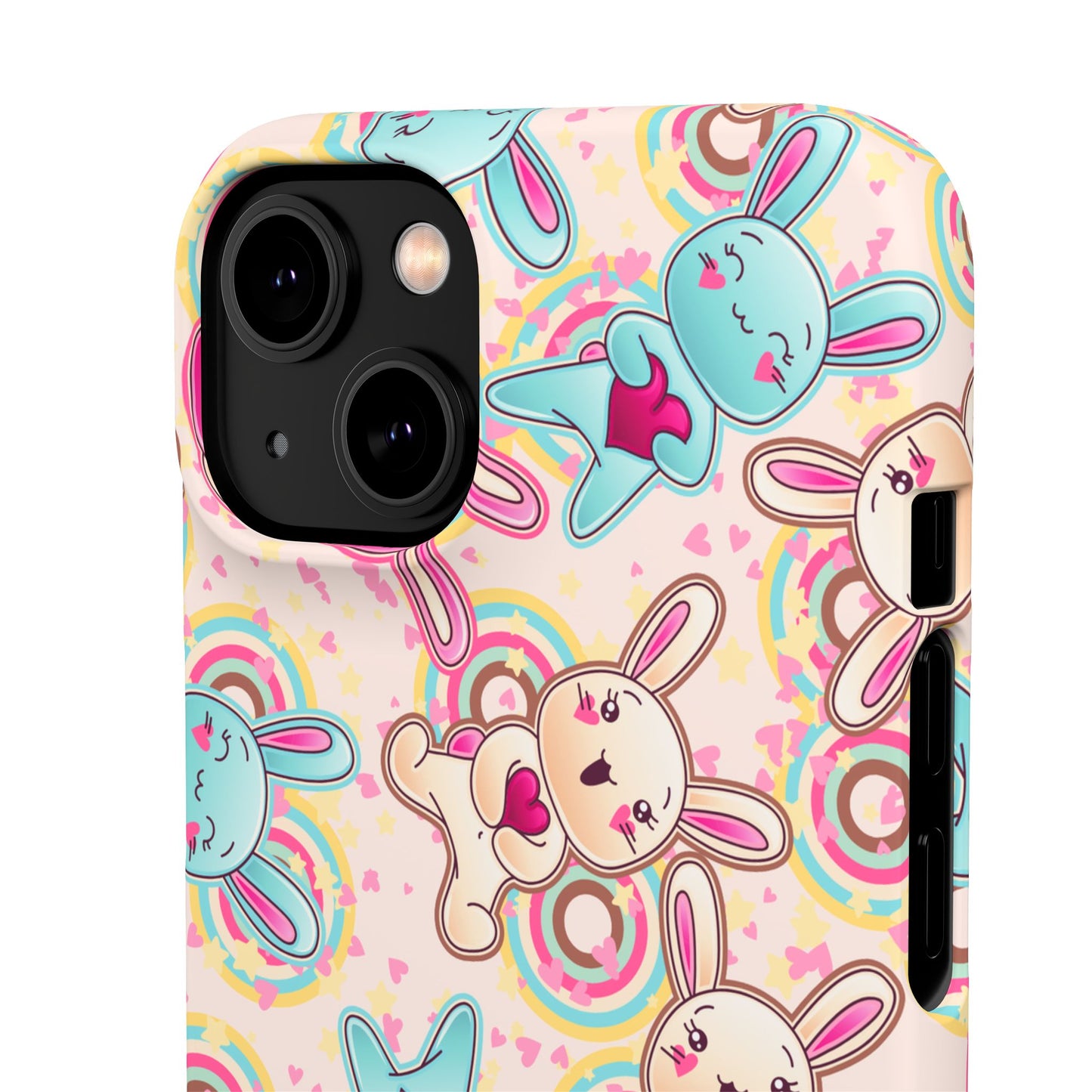 Colorful Bunny Snap Case for iPhone | Cute Bunny Phone Cover