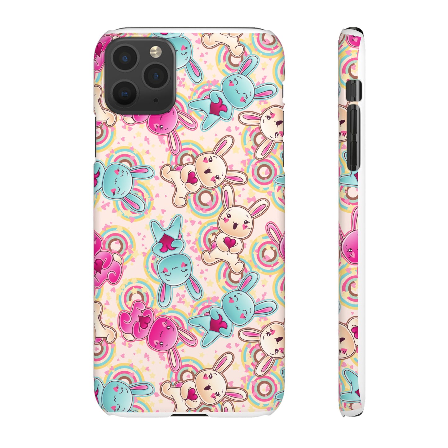 Colorful Bunny Snap Case for iPhone | Cute Bunny Phone Cover
