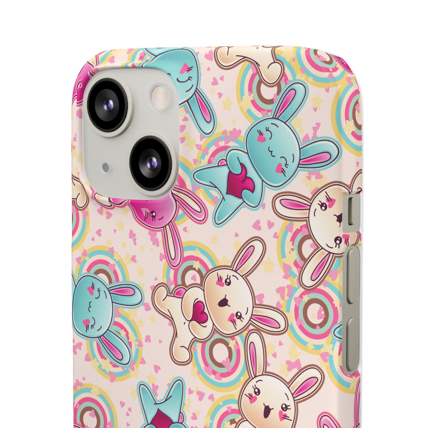 Colorful Bunny Snap Case for iPhone | Cute Bunny Phone Cover