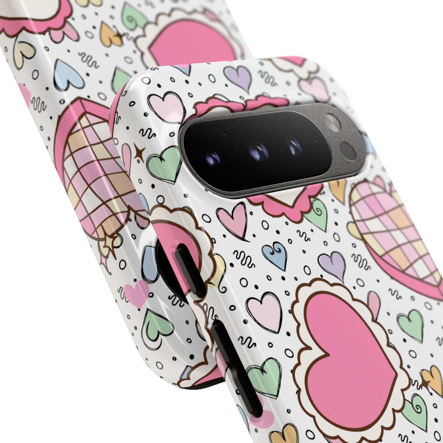 Cute Heart Pattern Phone Case - Tough Cases for Valentine's Day & Everyday Use