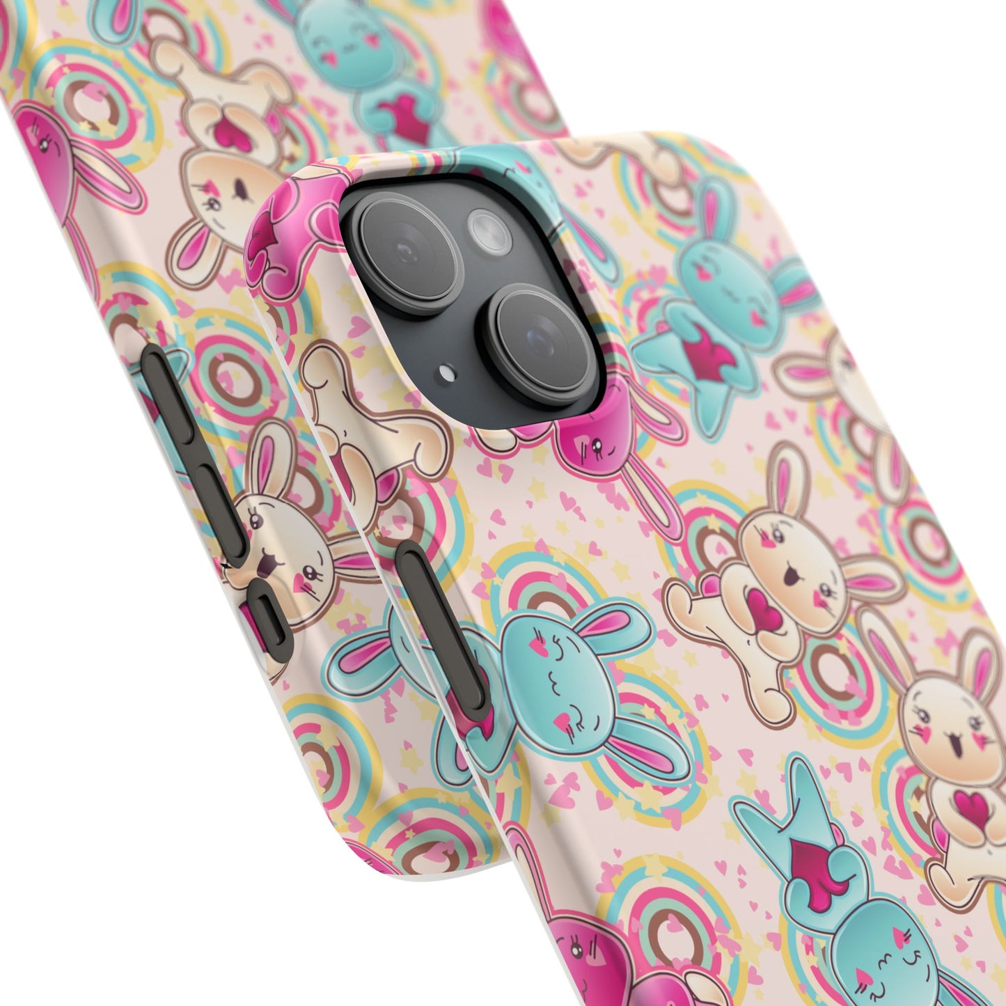 Colorful Bunny Snap Case for iPhone | Cute Bunny Phone Cover