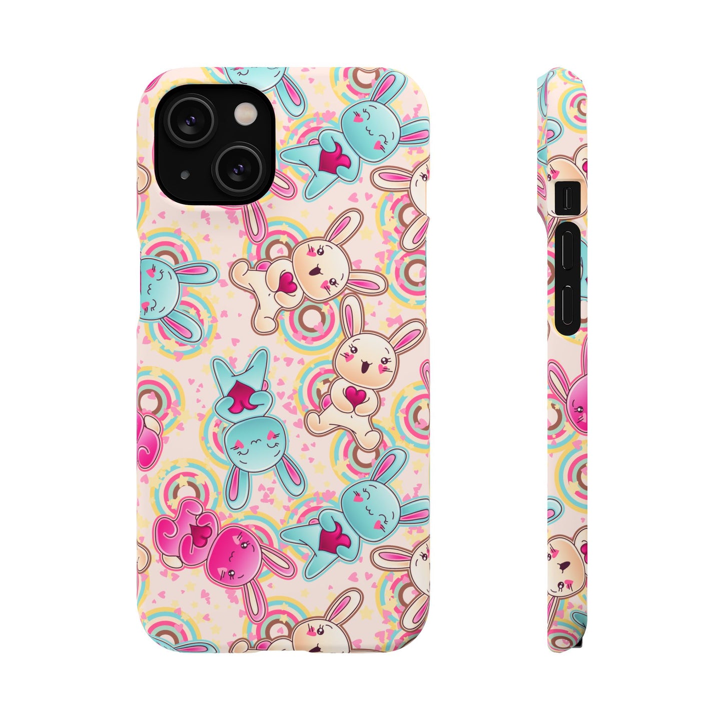 Colorful Bunny Snap Case for iPhone | Cute Bunny Phone Cover