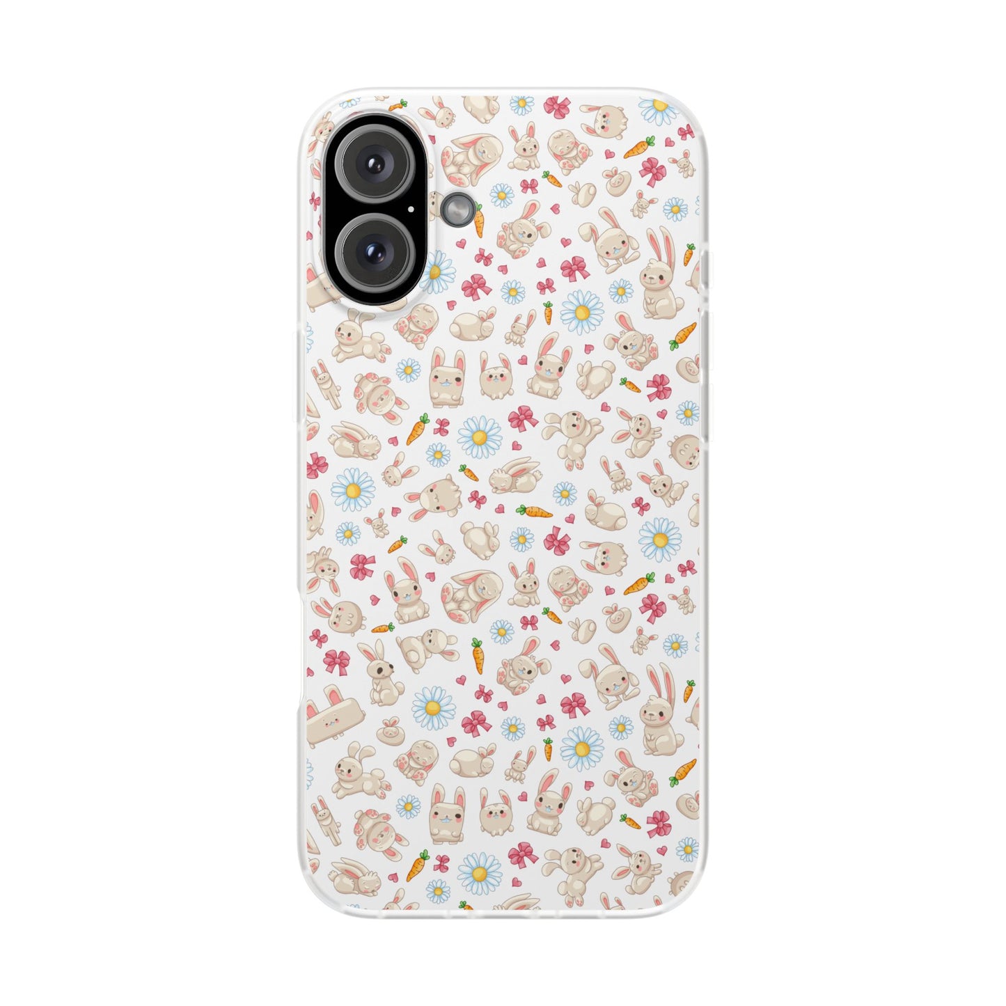 Cute Wallpaper Bunny Flexi Cases for iPhone and Samsung Accessories, Spring, Easter Gift, Animal Print, Pastel Aesthetic, Cute Phone Covers