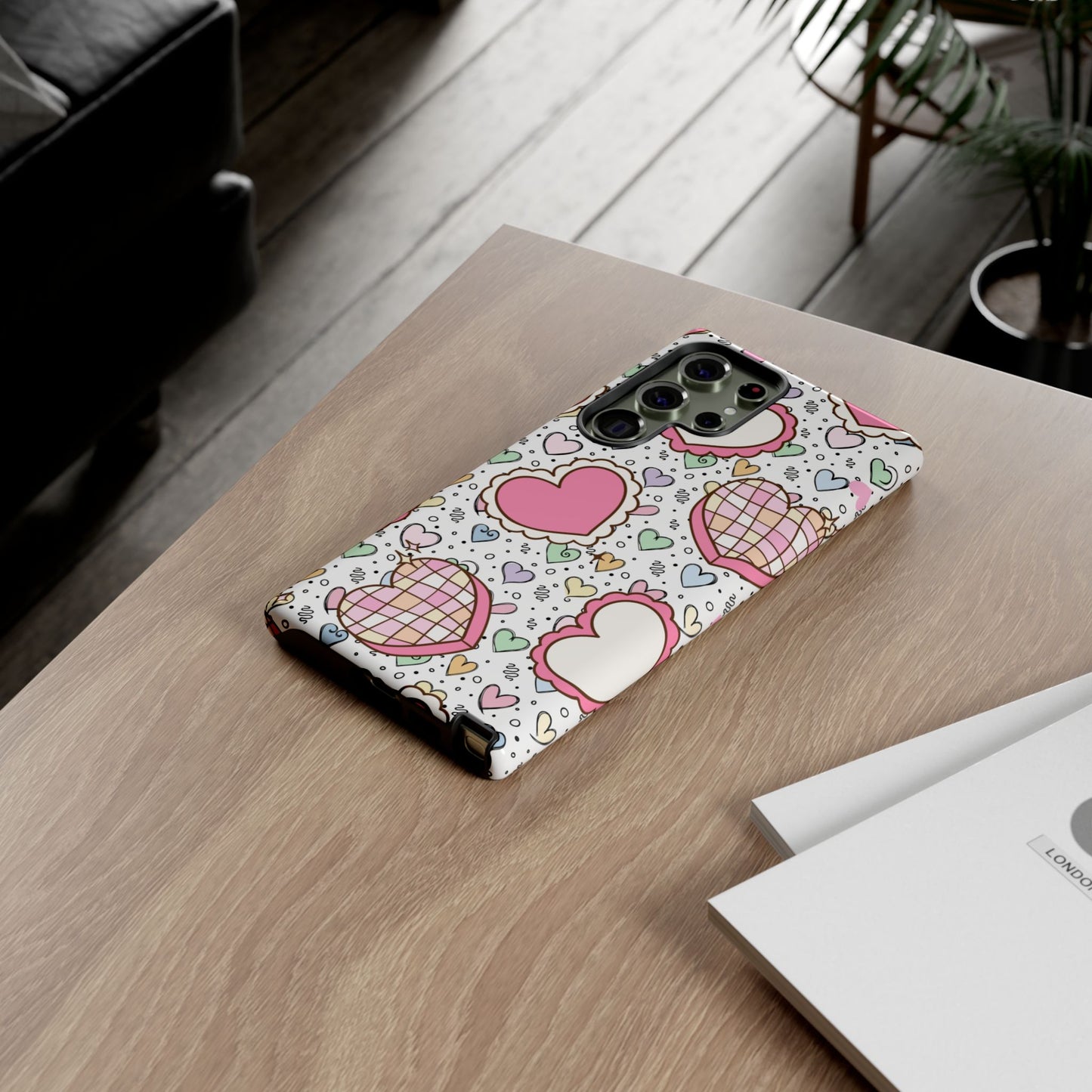 Cute Heart Pattern Phone Case - Tough Cases for Valentine's Day & Everyday Use