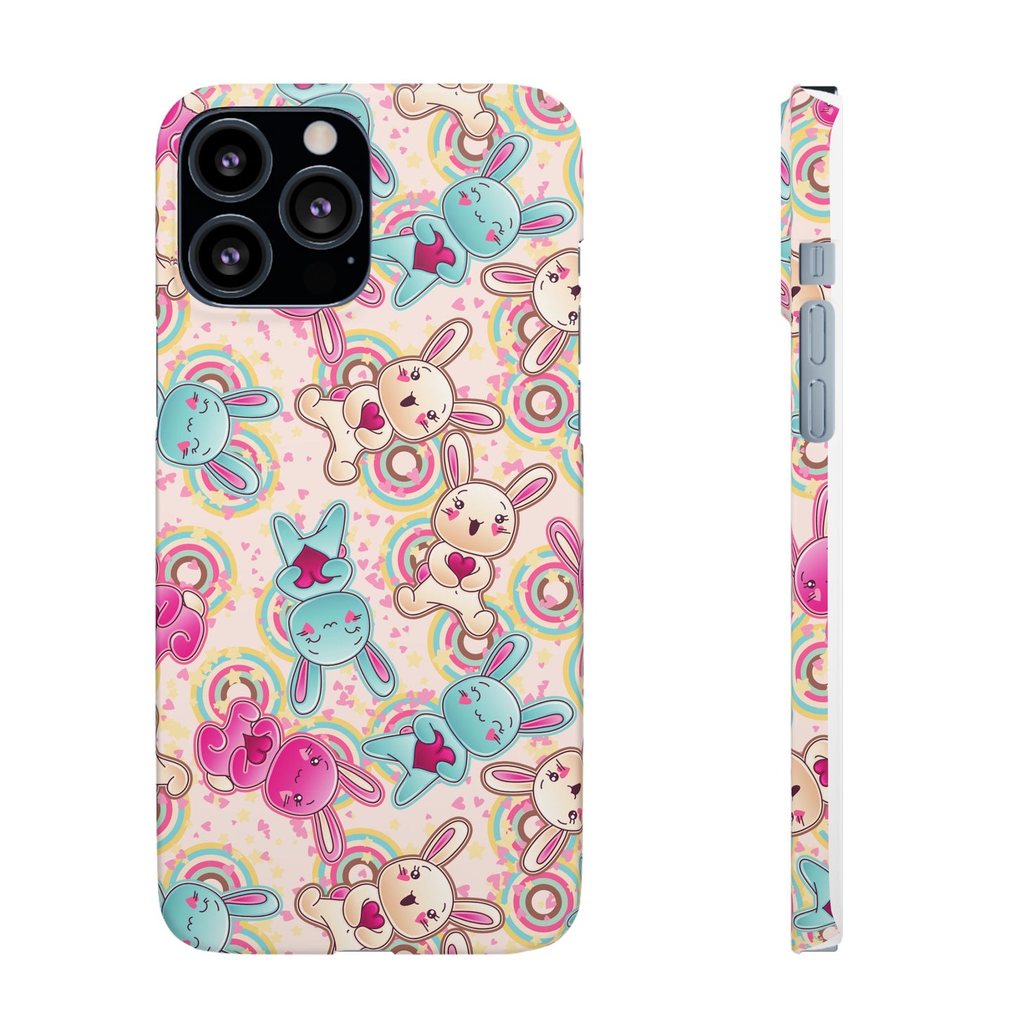 Colorful Bunny Snap Case for iPhone | Cute Bunny Phone Cover