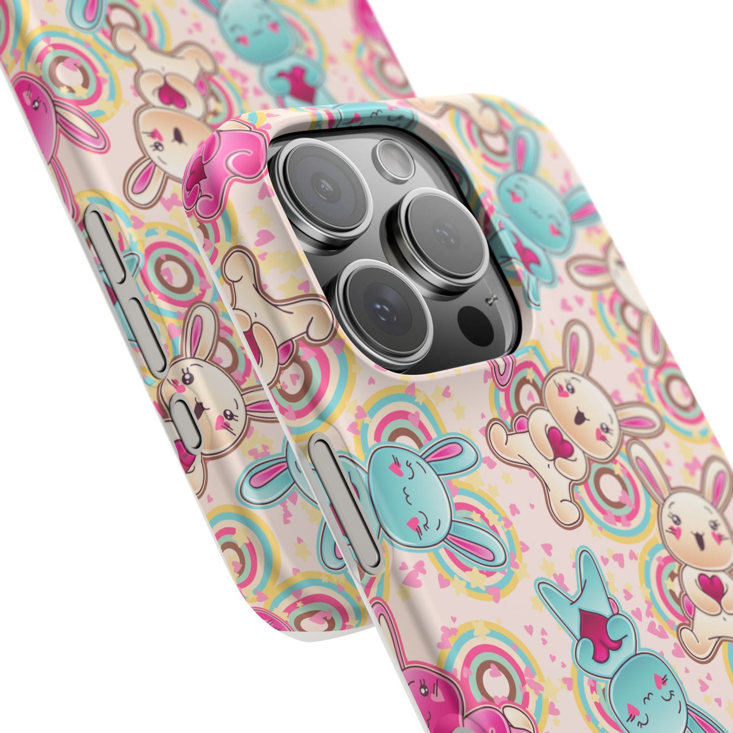 Colorful Bunny Snap Case for iPhone | Cute Bunny Phone Cover