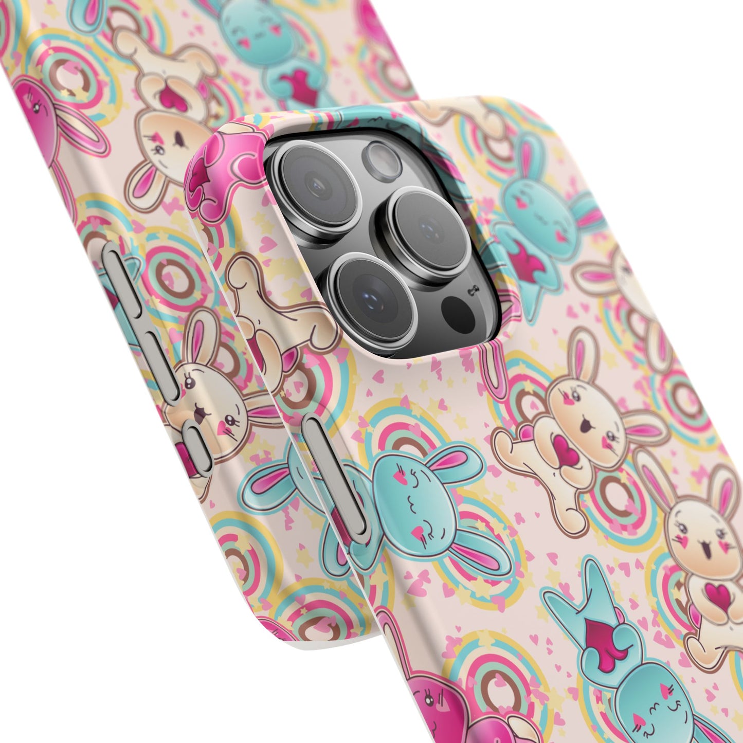 Colorful Bunny Snap Case for iPhone | Cute Bunny Phone Cover
