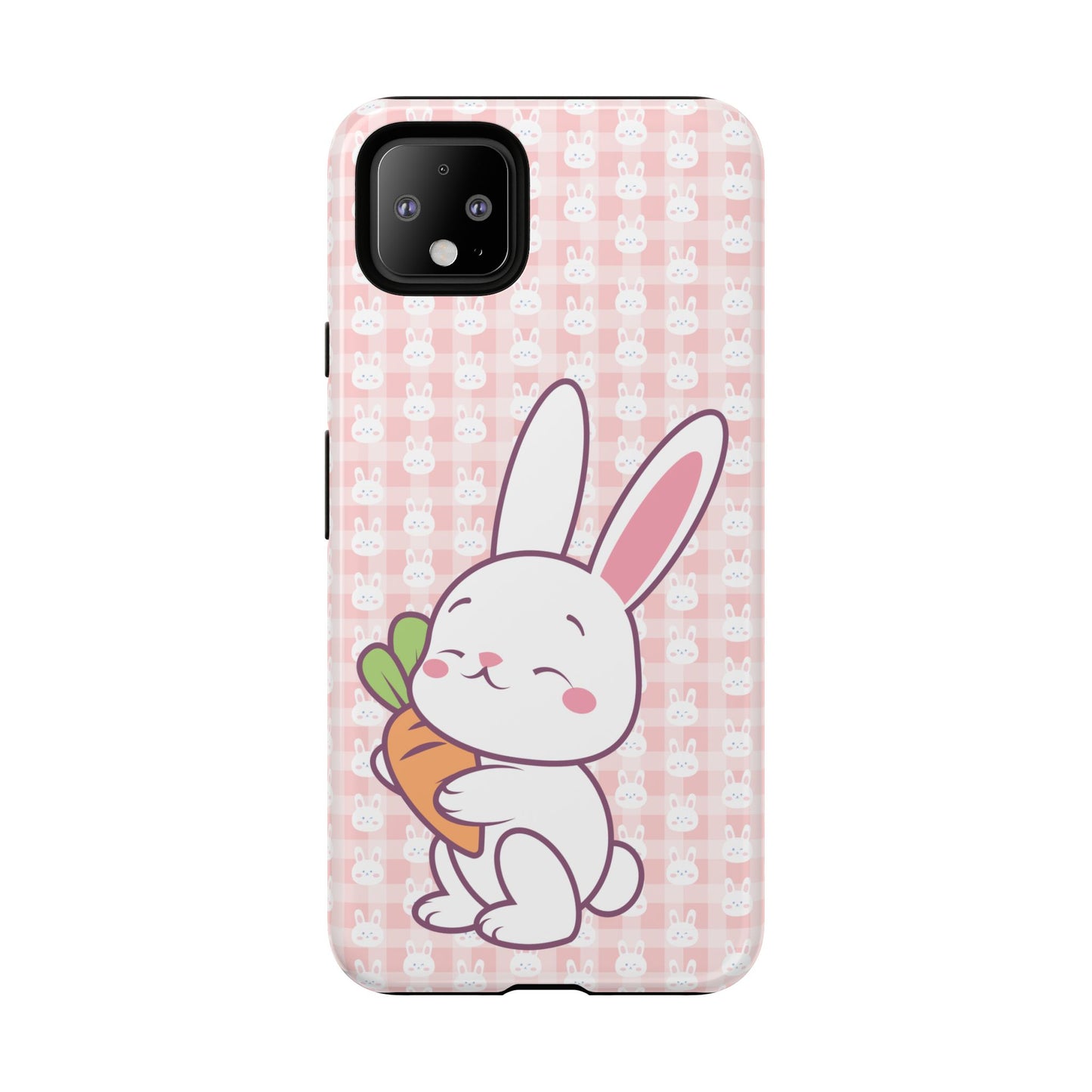 Google Pixel Phone Cases, Cute Bunny Carrot Design - Protective Cover, Easter Gift, Animal Lover Accessory, Hard Shell Protector, Easter Bunny Phone Case
