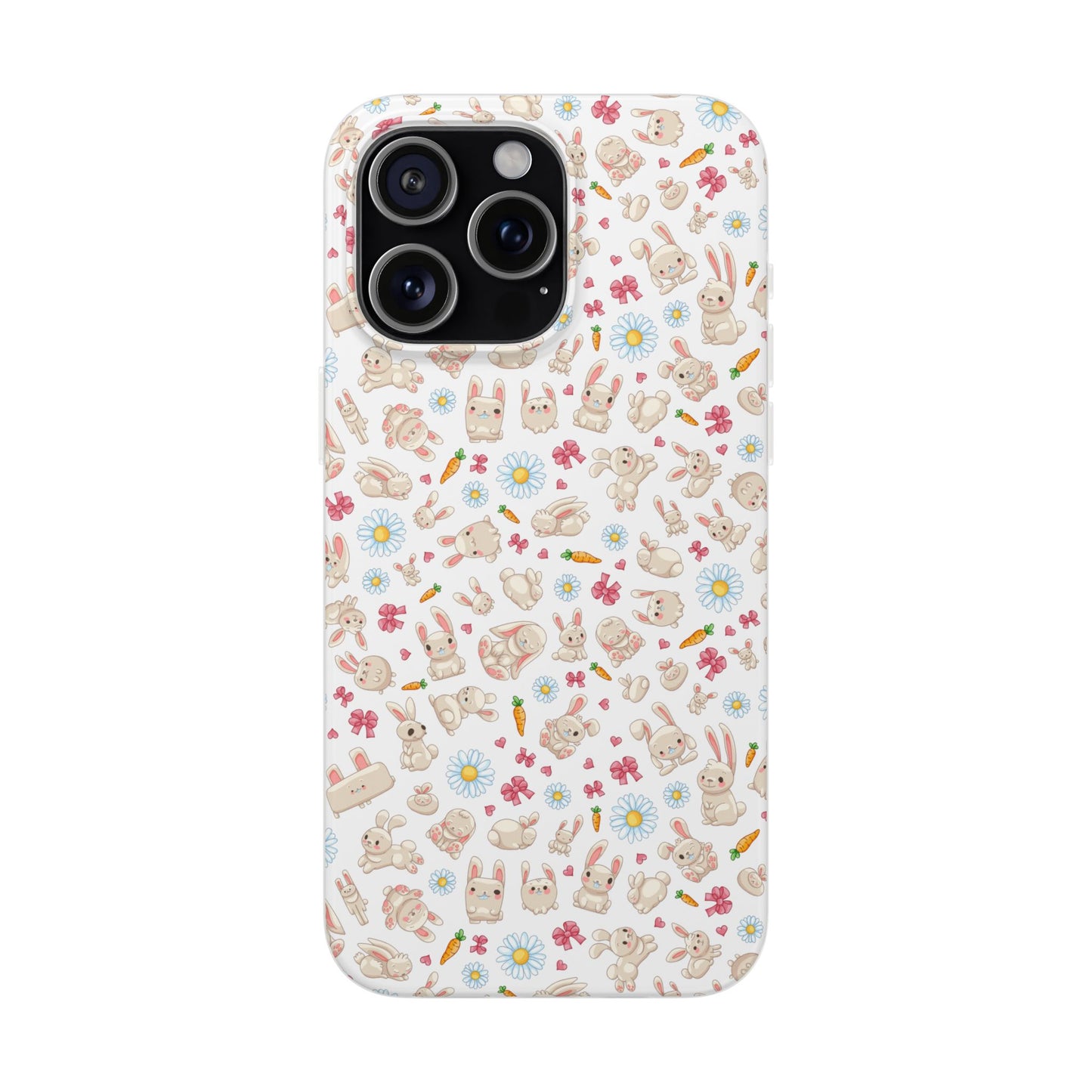 Cute Wallpaper Bunny Flexi Cases for iPhone and Samsung Accessories, Spring, Easter Gift, Animal Print, Pastel Aesthetic, Cute Phone Covers