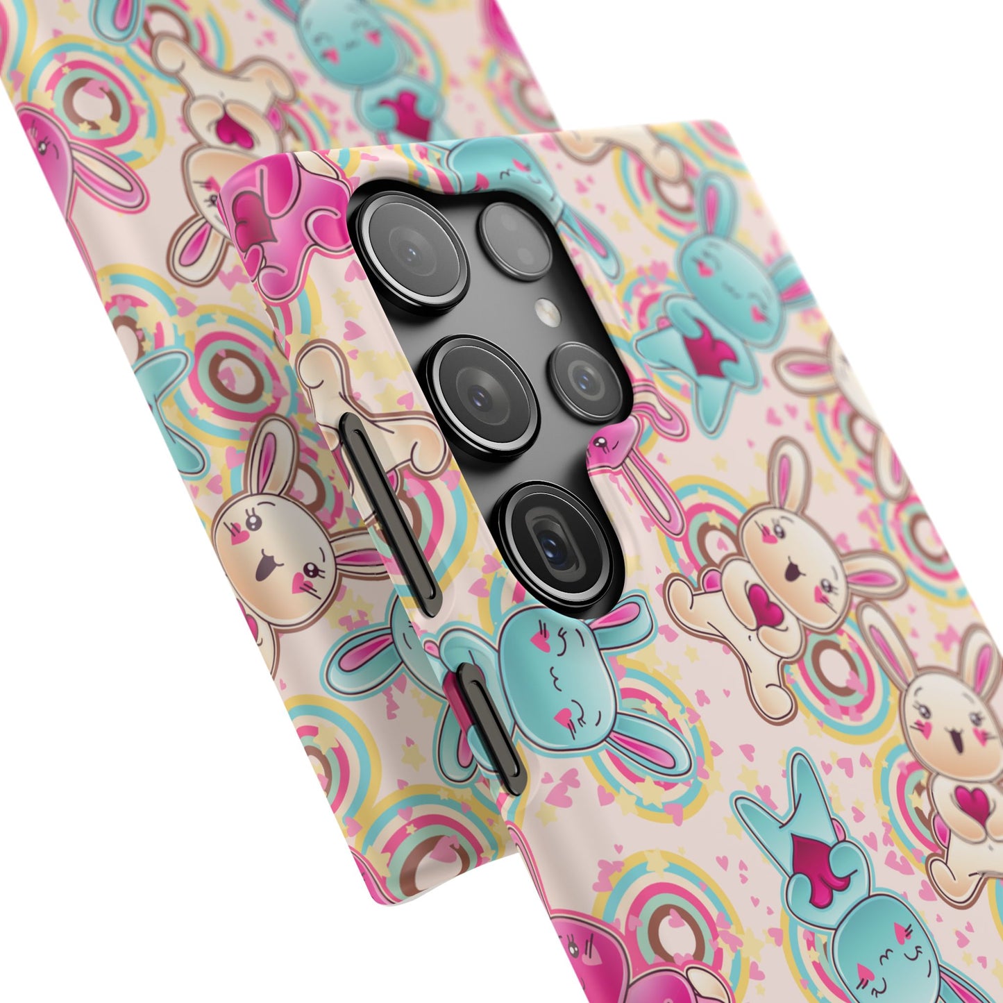 Colorful Bunny Snap Case for iPhone | Cute Bunny Phone Cover