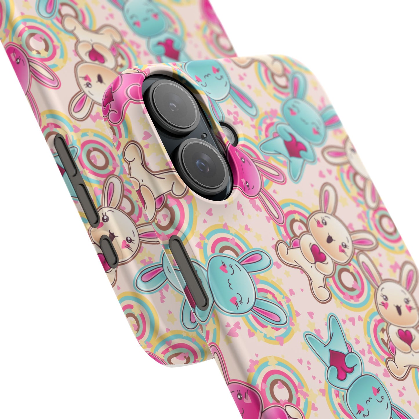 Colorful Bunny Snap Case for iPhone | Cute Bunny Phone Cover