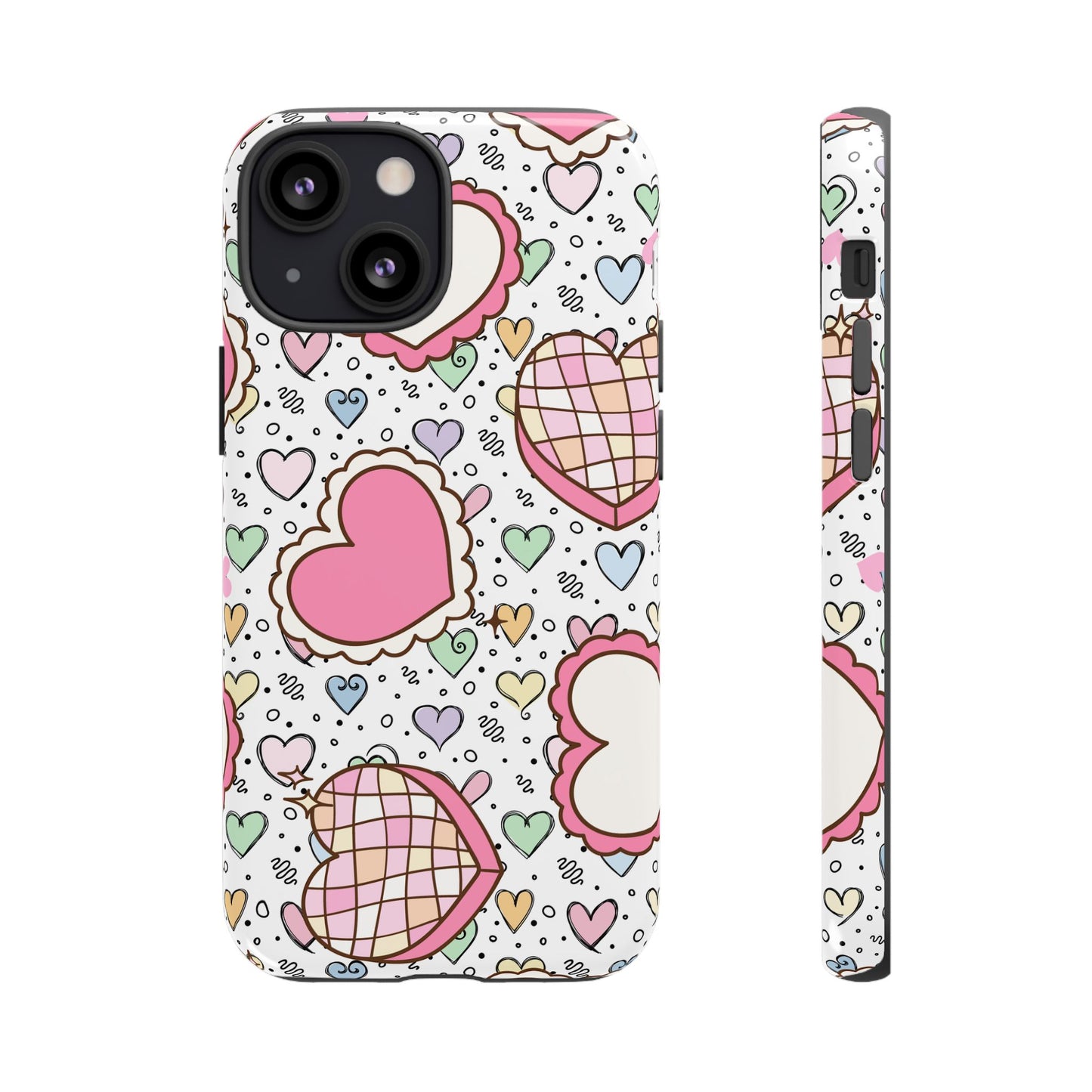 Cute Heart Pattern Phone Case - Tough Cases for Valentine's Day & Everyday Use