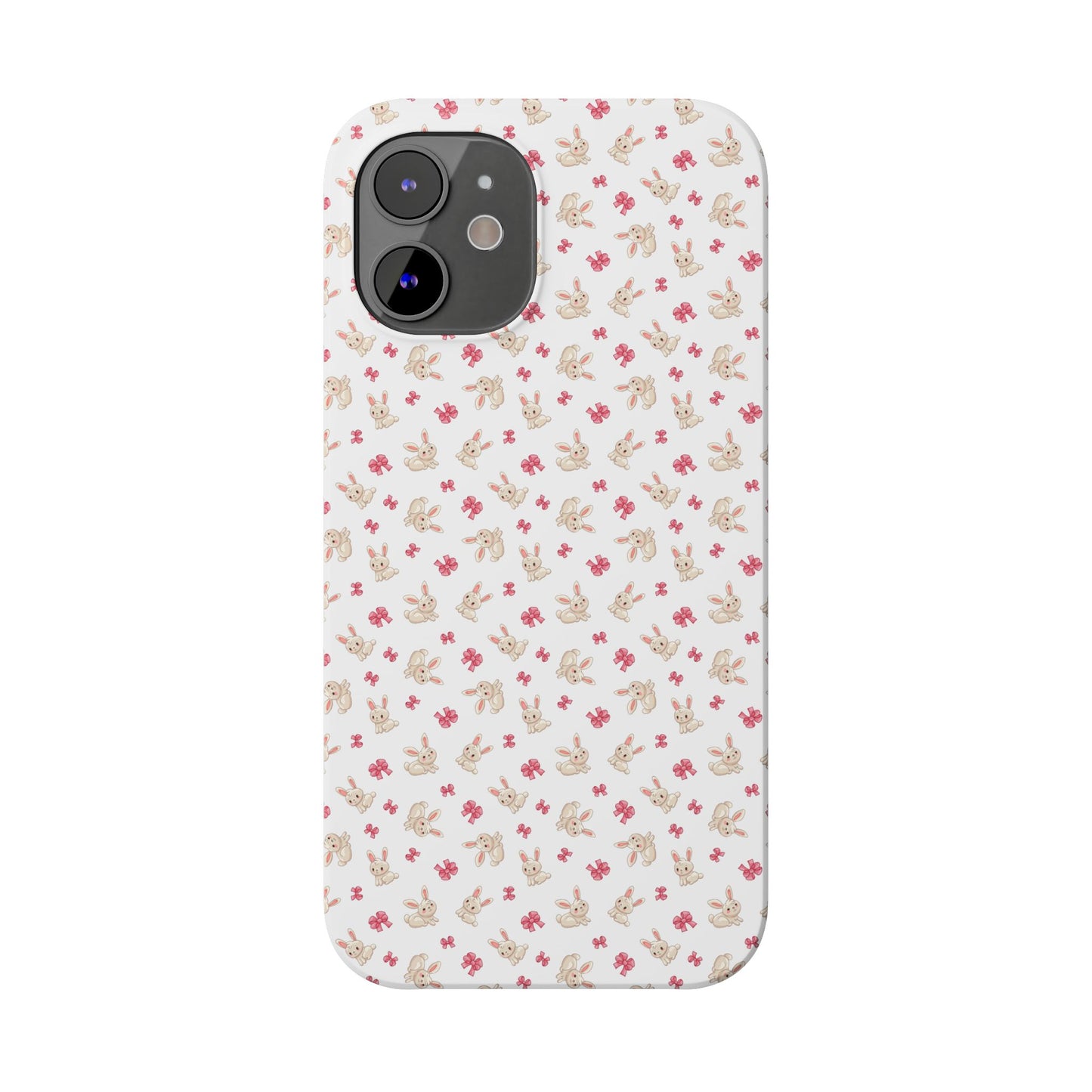 Bunny Wallpaper Slim Phone Case for Trendy Protection, Cute Bunny Design, Gift for Her, Easter Accessory, Phone Cover, Mothers Day