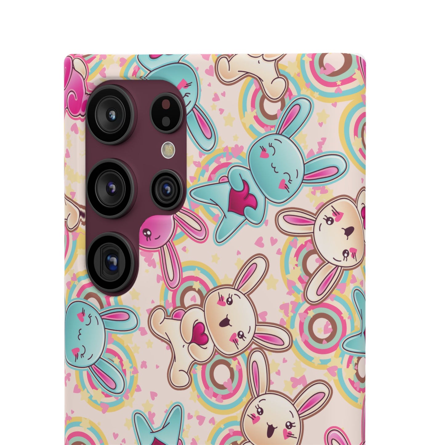Colorful Bunny Snap Case for iPhone | Cute Bunny Phone Cover