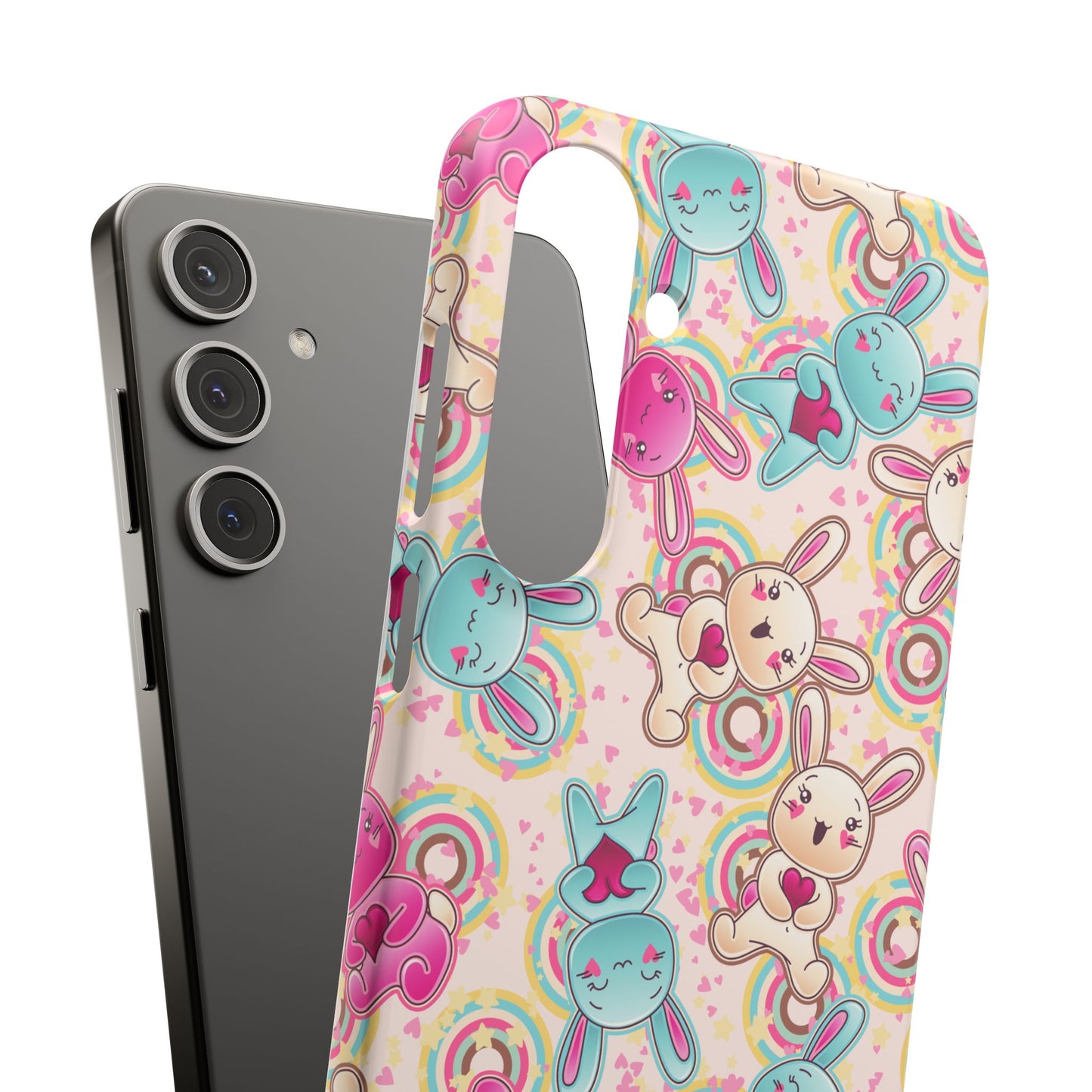 Colorful Bunny Snap Case for iPhone | Cute Bunny Phone Cover