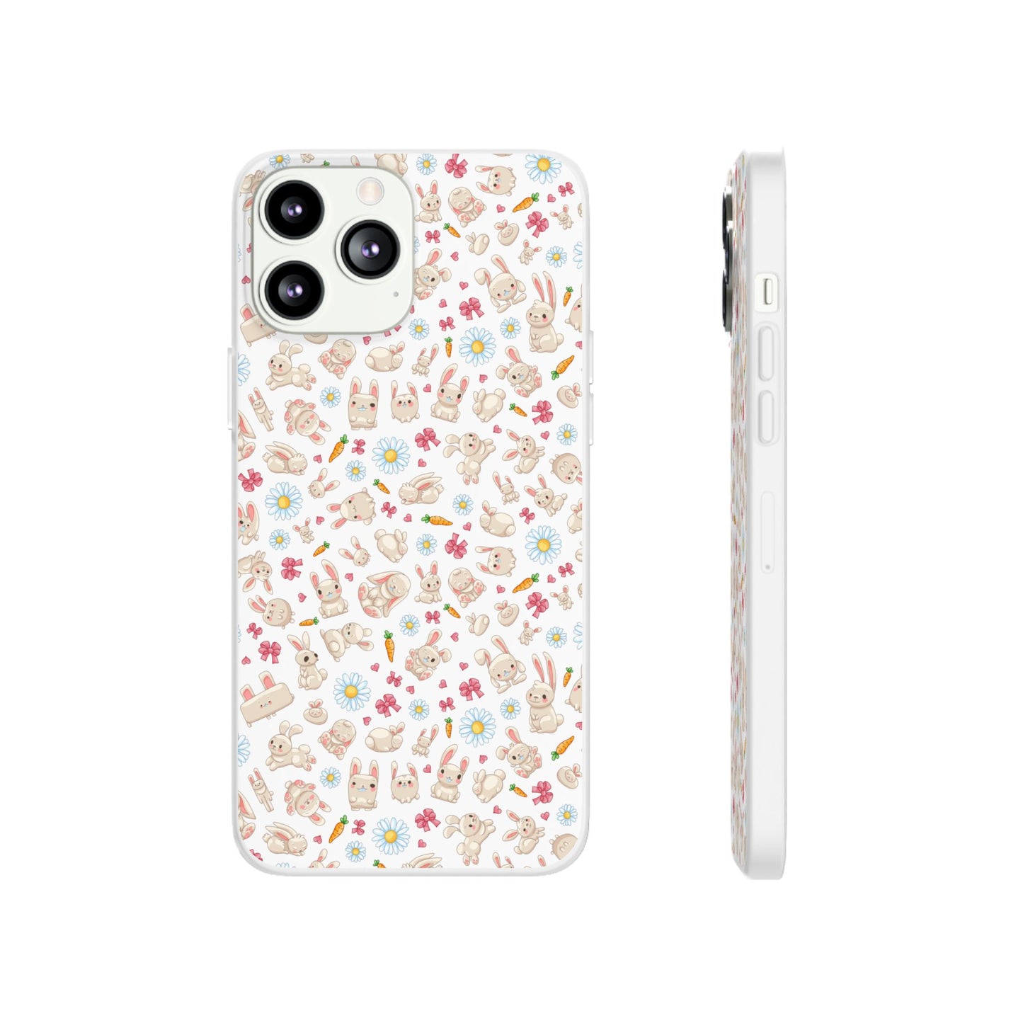 Cute Wallpaper Bunny Flexi Cases for iPhone and Samsung Accessories, Spring, Easter Gift, Animal Print, Pastel Aesthetic, Cute Phone Covers