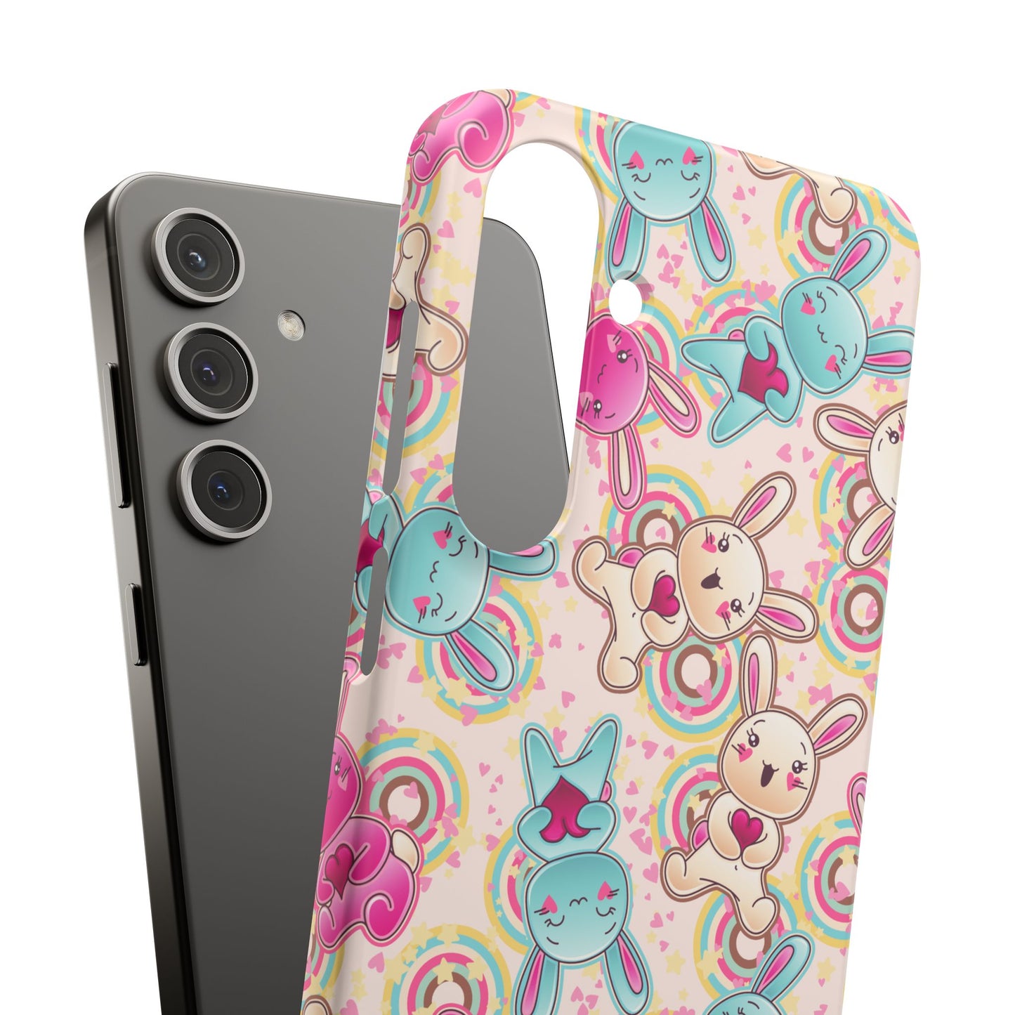 Colorful Bunny Snap Case for iPhone | Cute Bunny Phone Cover