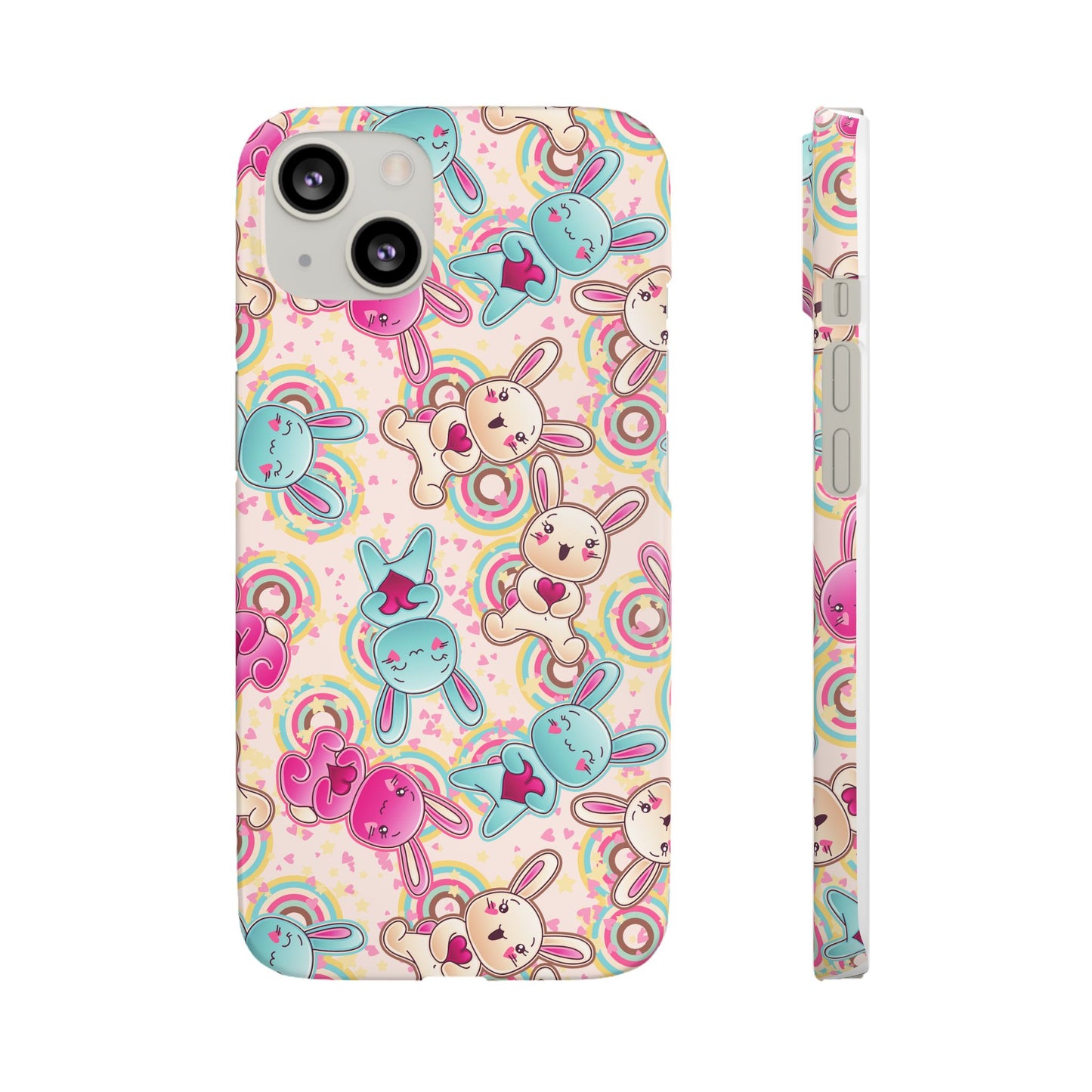Colorful Bunny Snap Case for iPhone | Cute Bunny Phone Cover