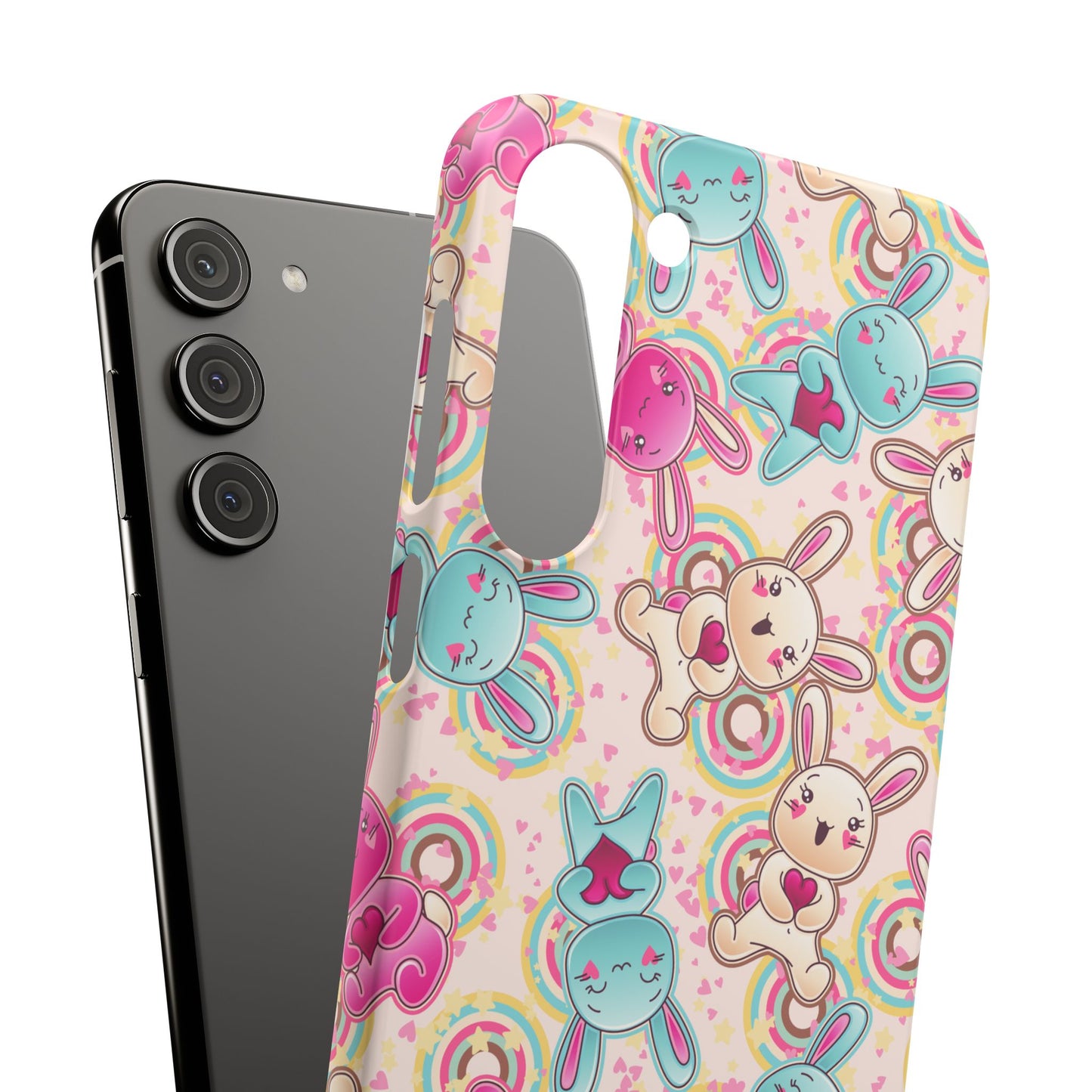 Colorful Bunny Snap Case for iPhone | Cute Bunny Phone Cover