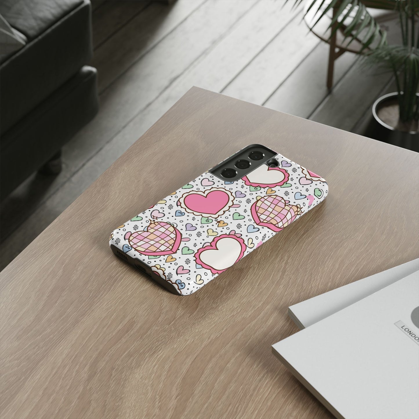 Cute Heart Pattern Phone Case - Tough Cases for Valentine's Day & Everyday Use