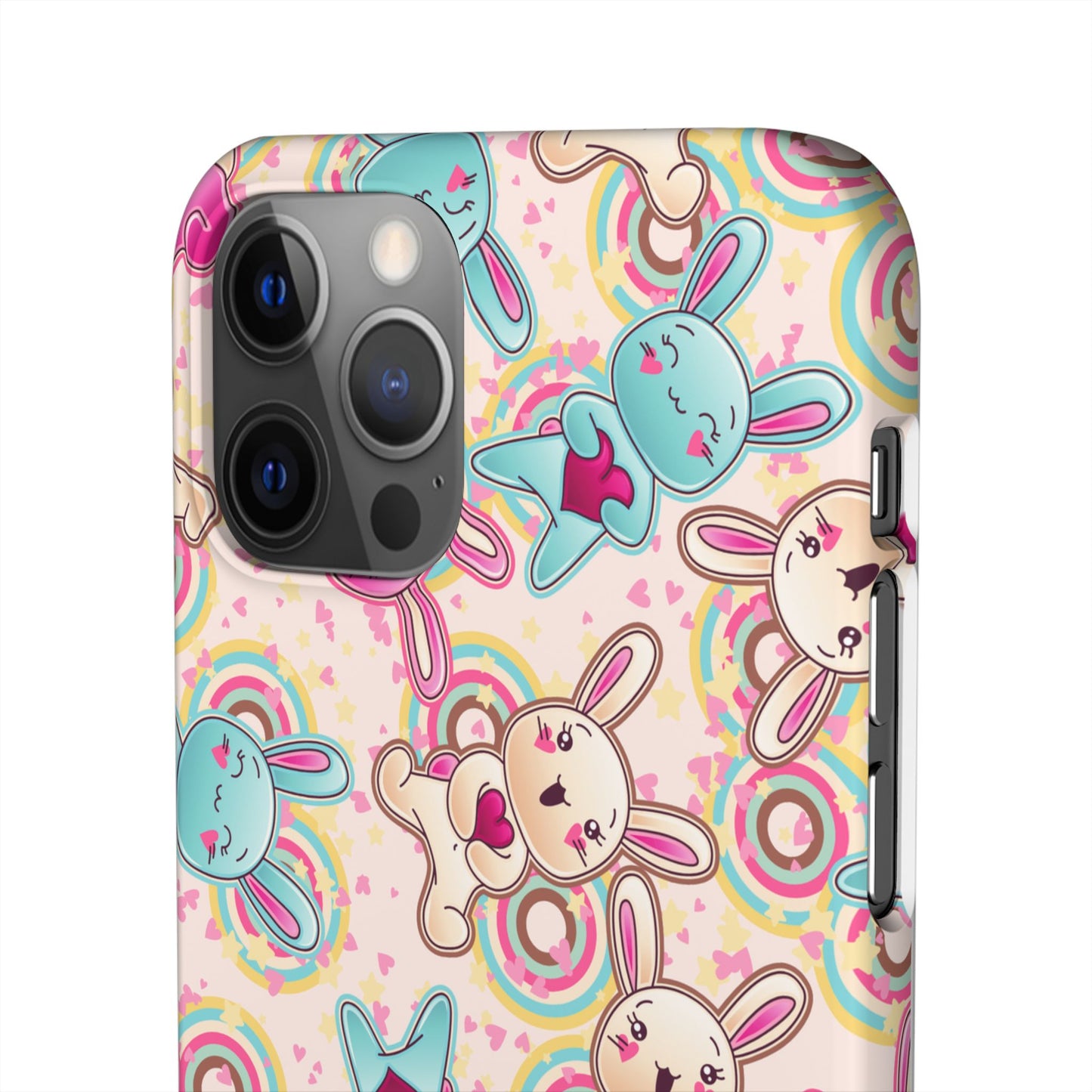 Colorful Bunny Snap Case for iPhone | Cute Bunny Phone Cover