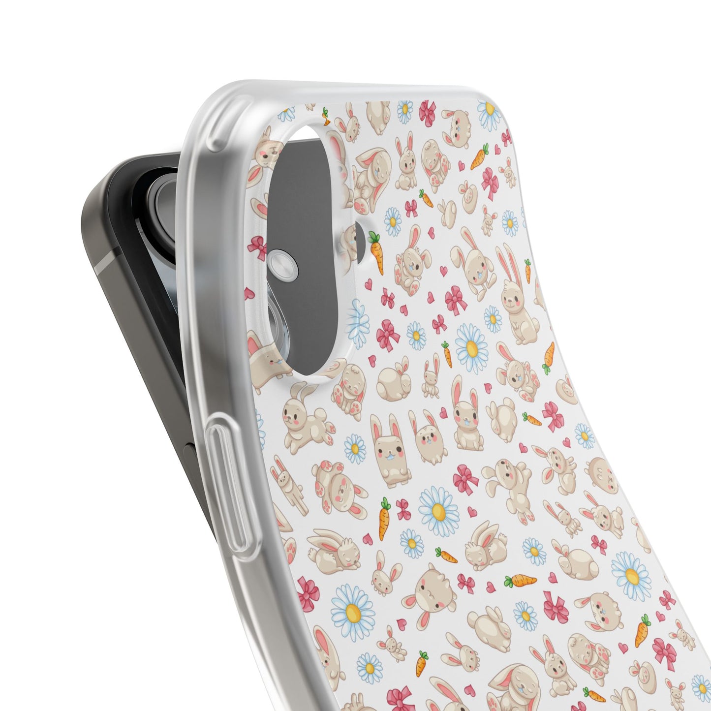 Cute Wallpaper Bunny Flexi Cases for iPhone and Samsung Accessories, Spring, Easter Gift, Animal Print, Pastel Aesthetic, Cute Phone Covers