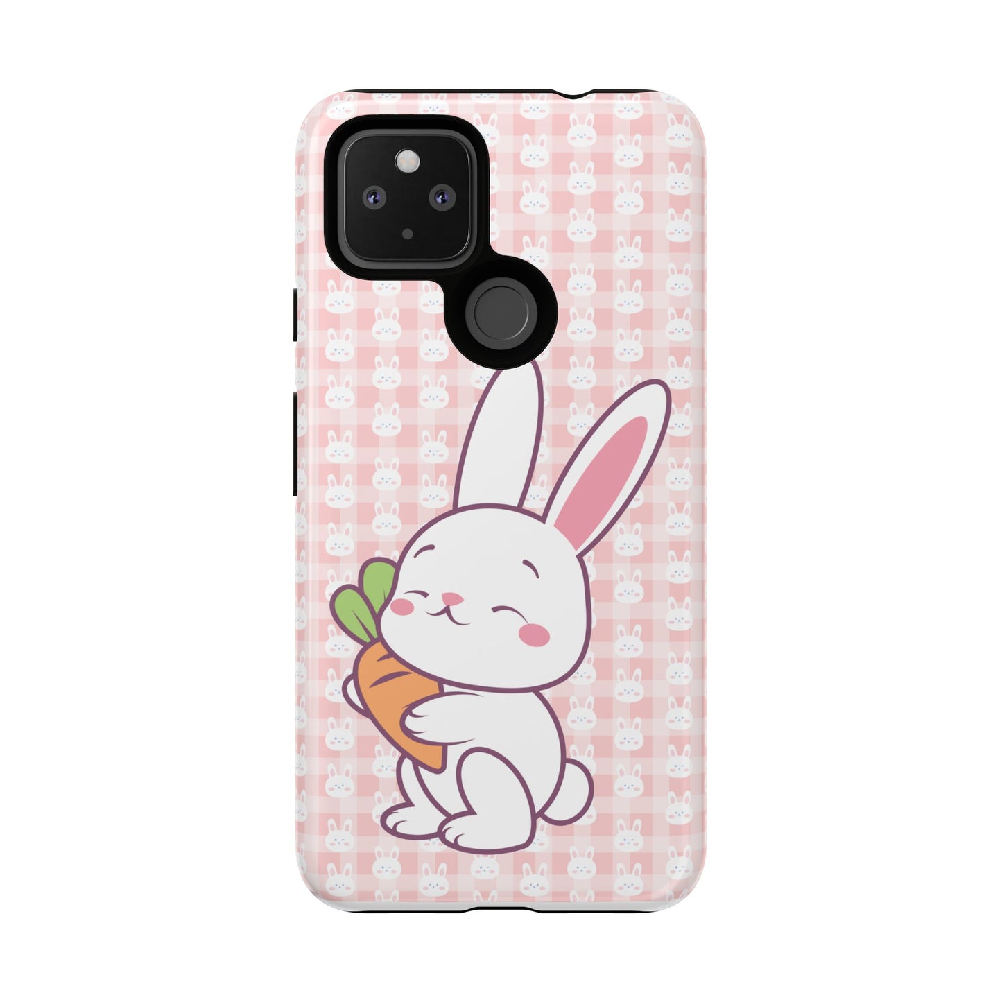 Google Pixel Phone Cases, Cute Bunny Carrot Design - Protective Cover, Easter Gift, Animal Lover Accessory, Hard Shell Protector, Easter Bunny Phone Case