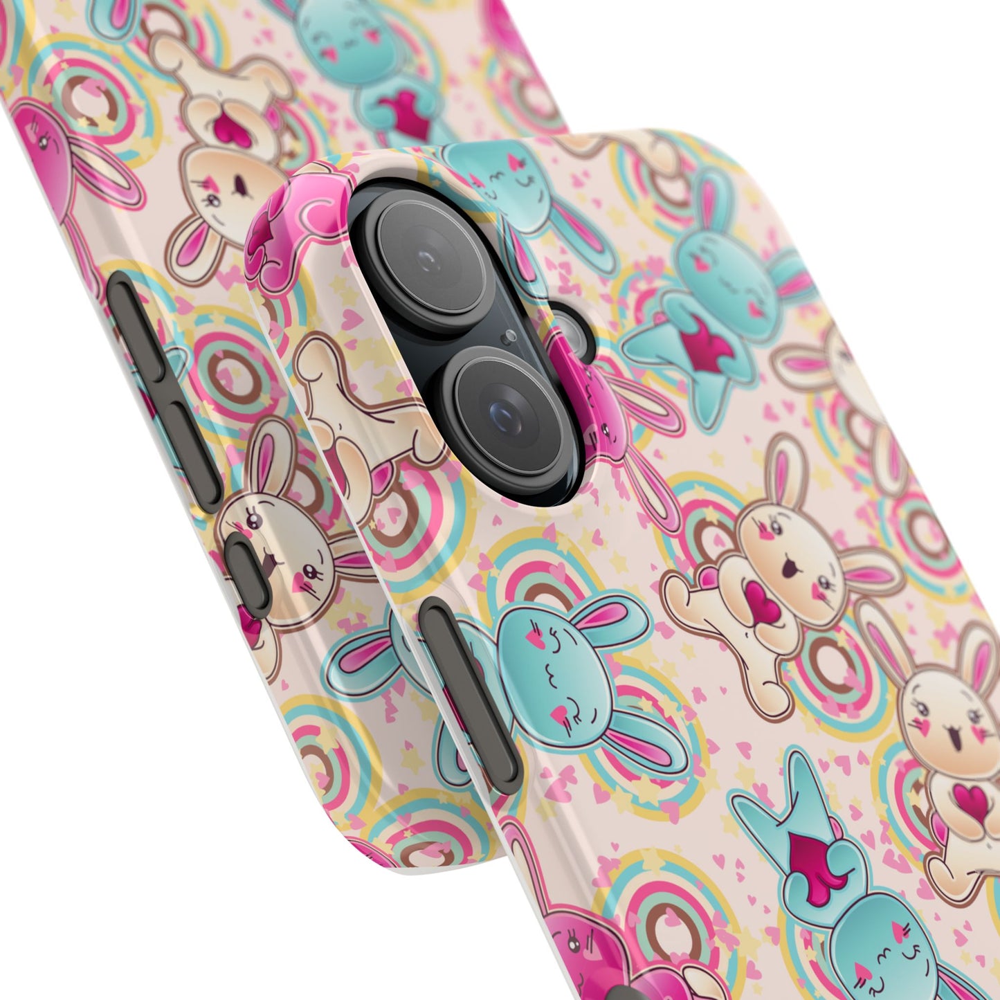 Colorful Bunny Snap Case for iPhone | Cute Bunny Phone Cover
