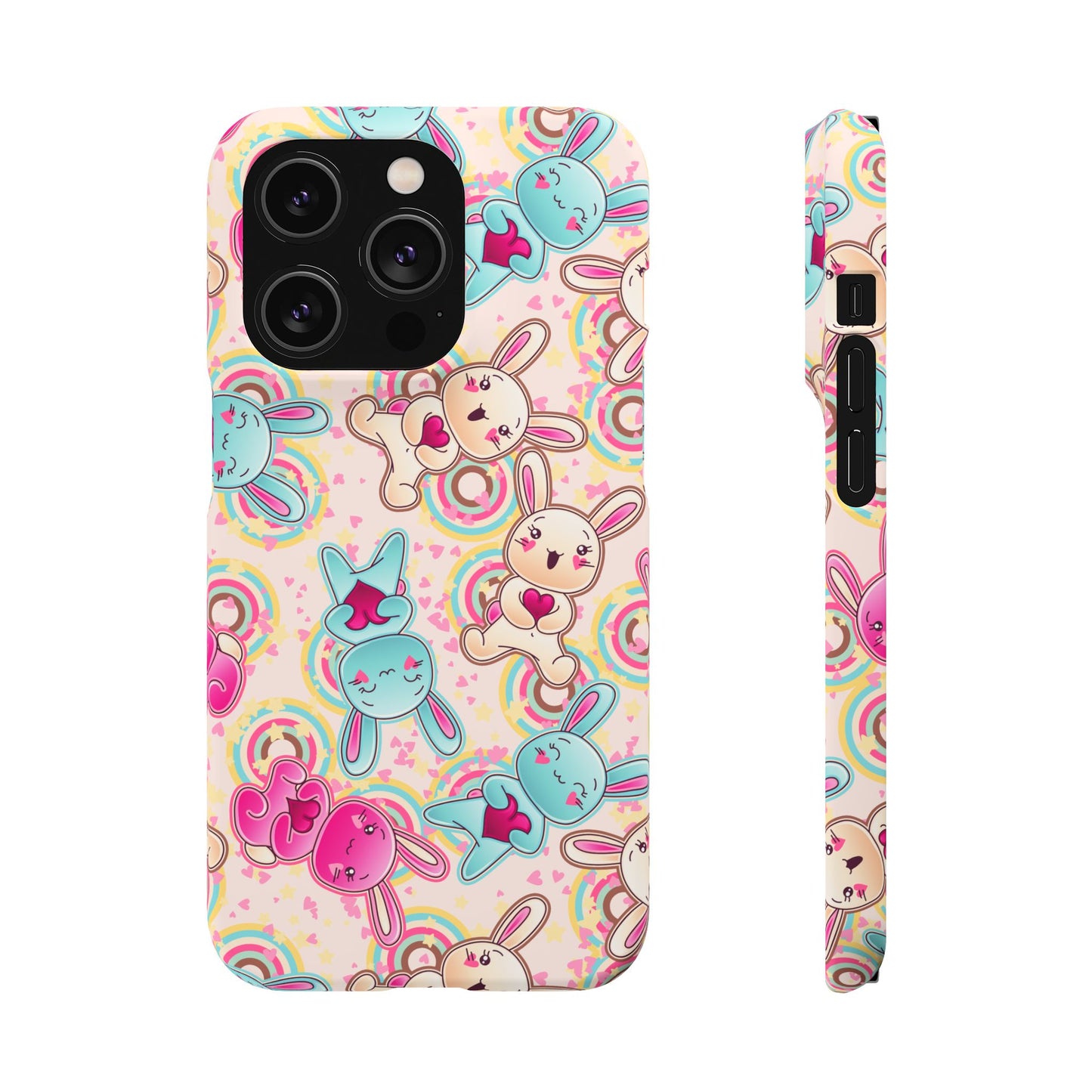 Colorful Bunny Snap Case for iPhone | Cute Bunny Phone Cover
