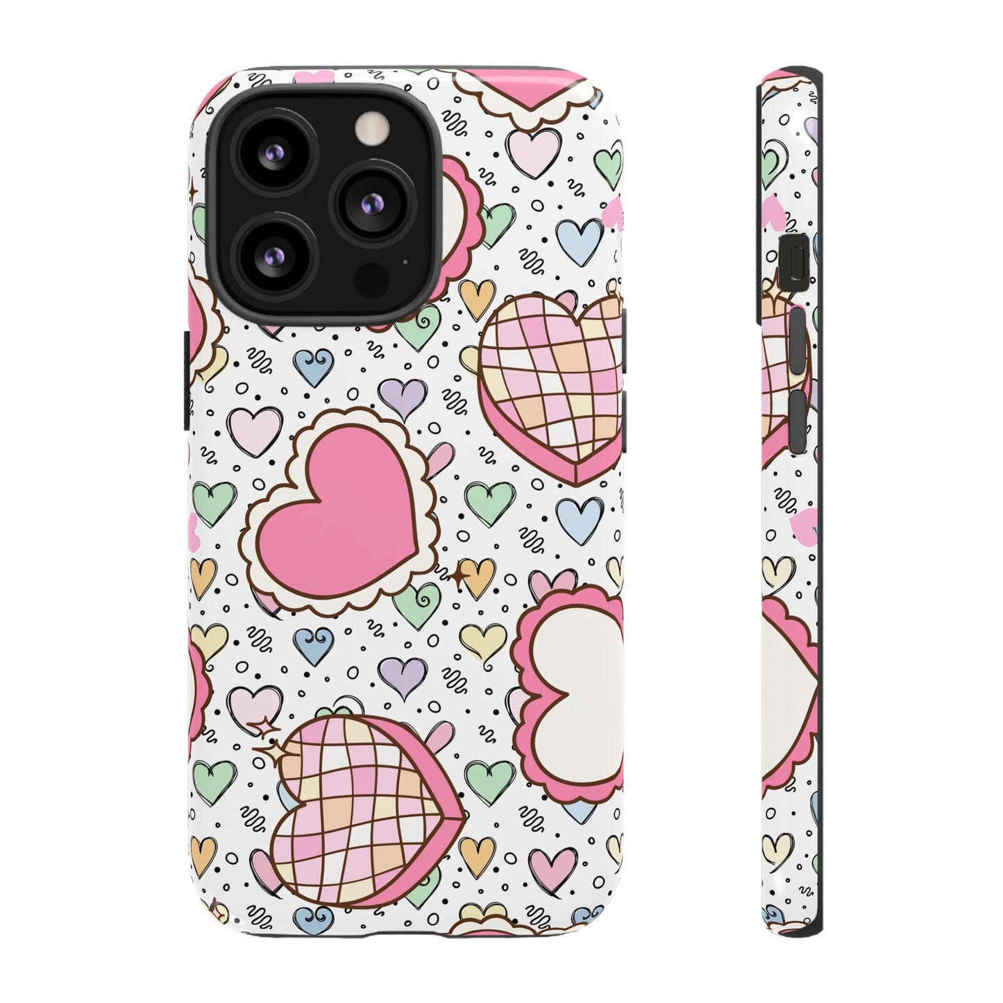 Cute Heart Pattern Phone Case - Tough Cases for Valentine's Day & Everyday Use